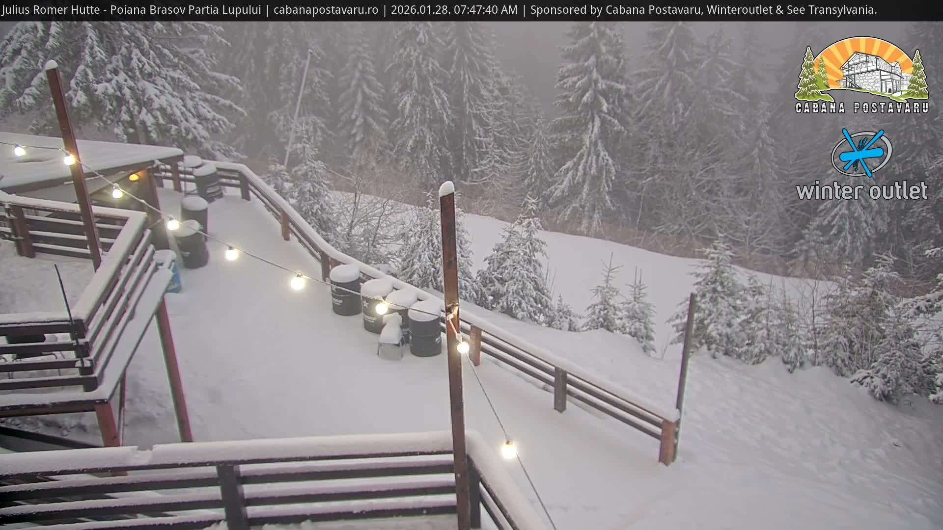 Rasnovei Plain View  from Julius Römer Hütte  Poiana Brasov Live Cam - Poiana Brasov, Braşov, Romania