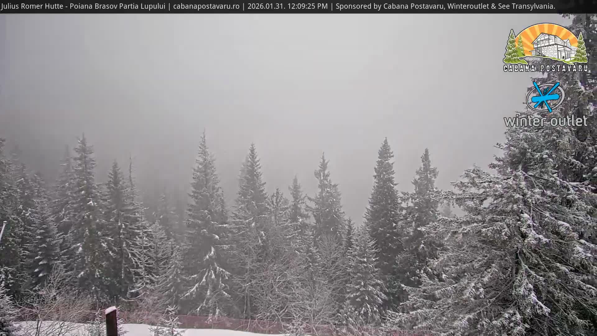 Rasnovei Plain View  from Julius Römer Hütte  Poiana Brasov Live Cam - Poiana Brasov, Braşov, Romania