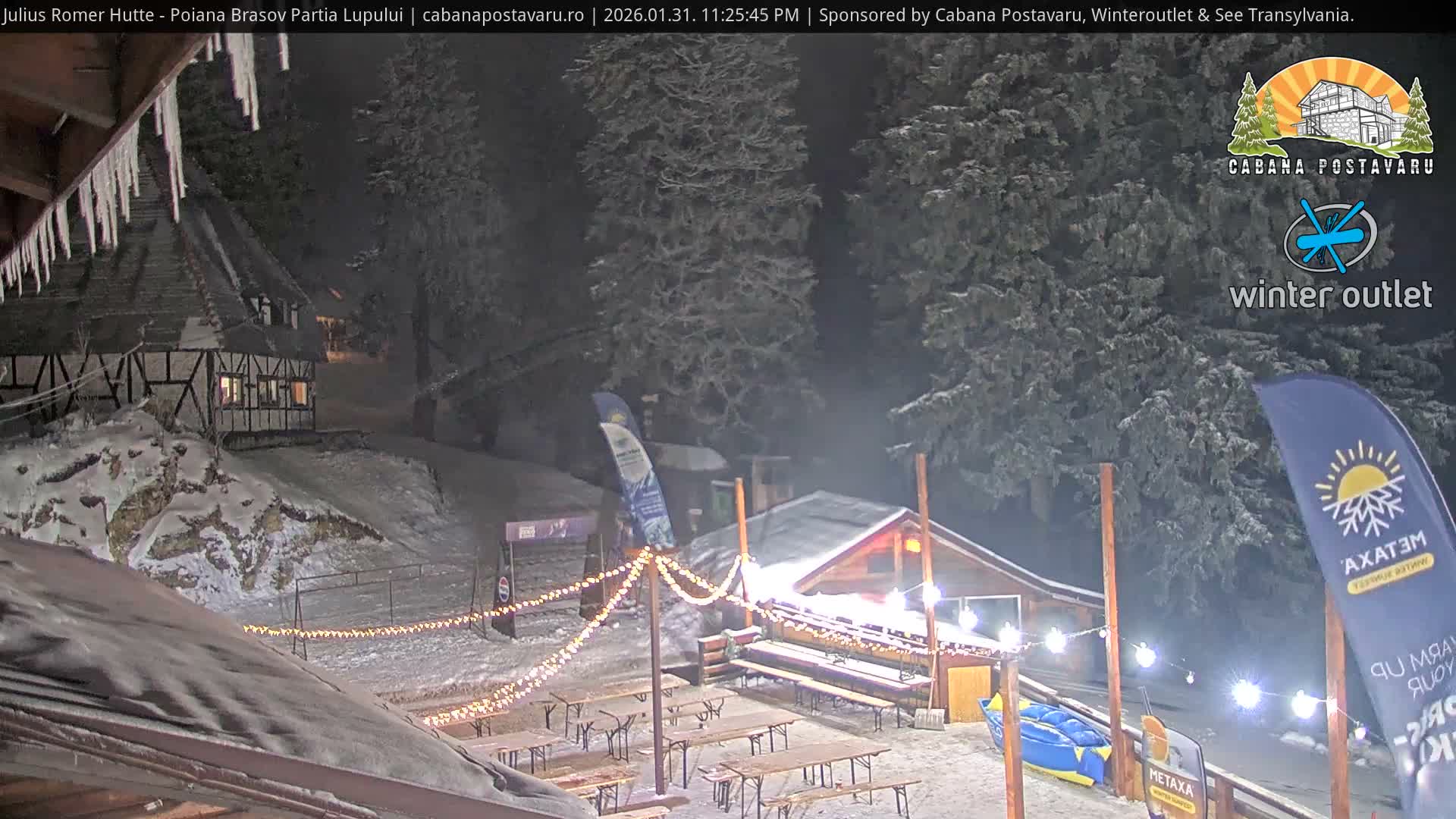 Rasnovei Plain View  from Julius Römer Hütte  Poiana Brasov Live Cam - Poiana Brasov, Braşov, Romania