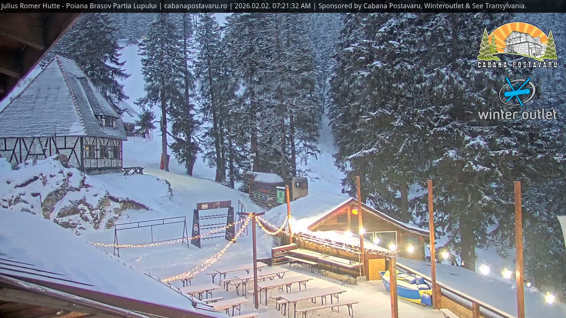 Rasnovei Plain View  from Julius Römer Hütte  Poiana Brasov Live Cam - Poiana Brasov, Braşov, Romania
