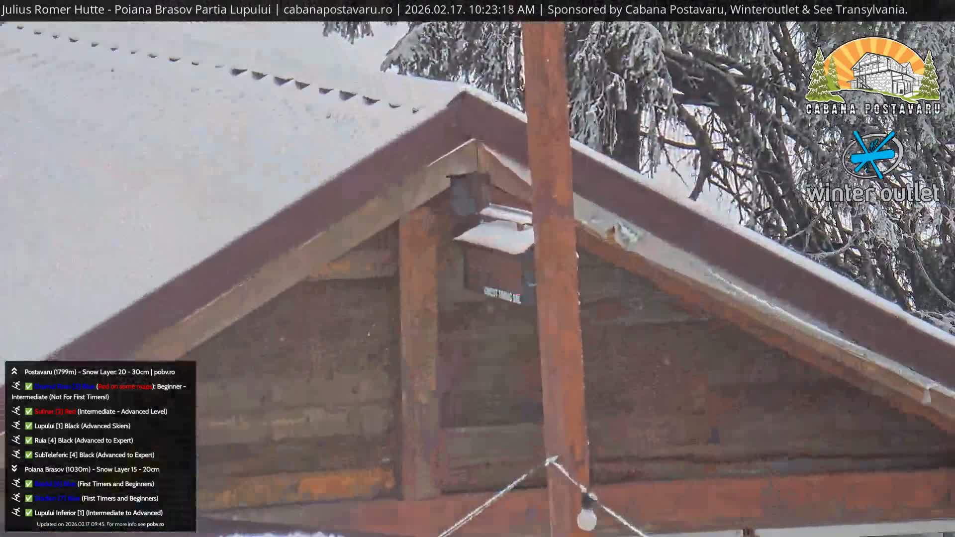 Rasnovei Plain View  from Julius Römer Hütte  Poiana Brasov Live Cam - Poiana Brasov, Braşov, Romania