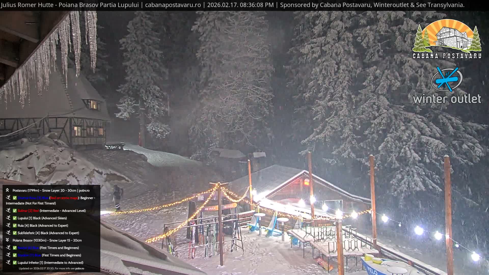 Rasnovei Plain View  from Julius Römer Hütte  Poiana Brasov Live Cam - Poiana Brasov, Braşov, Romania