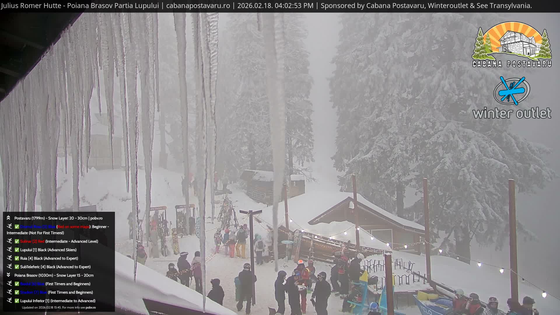 Rasnovei Plain View  from Julius Römer Hütte  Poiana Brasov Live Cam - Poiana Brasov, Braşov, Romania