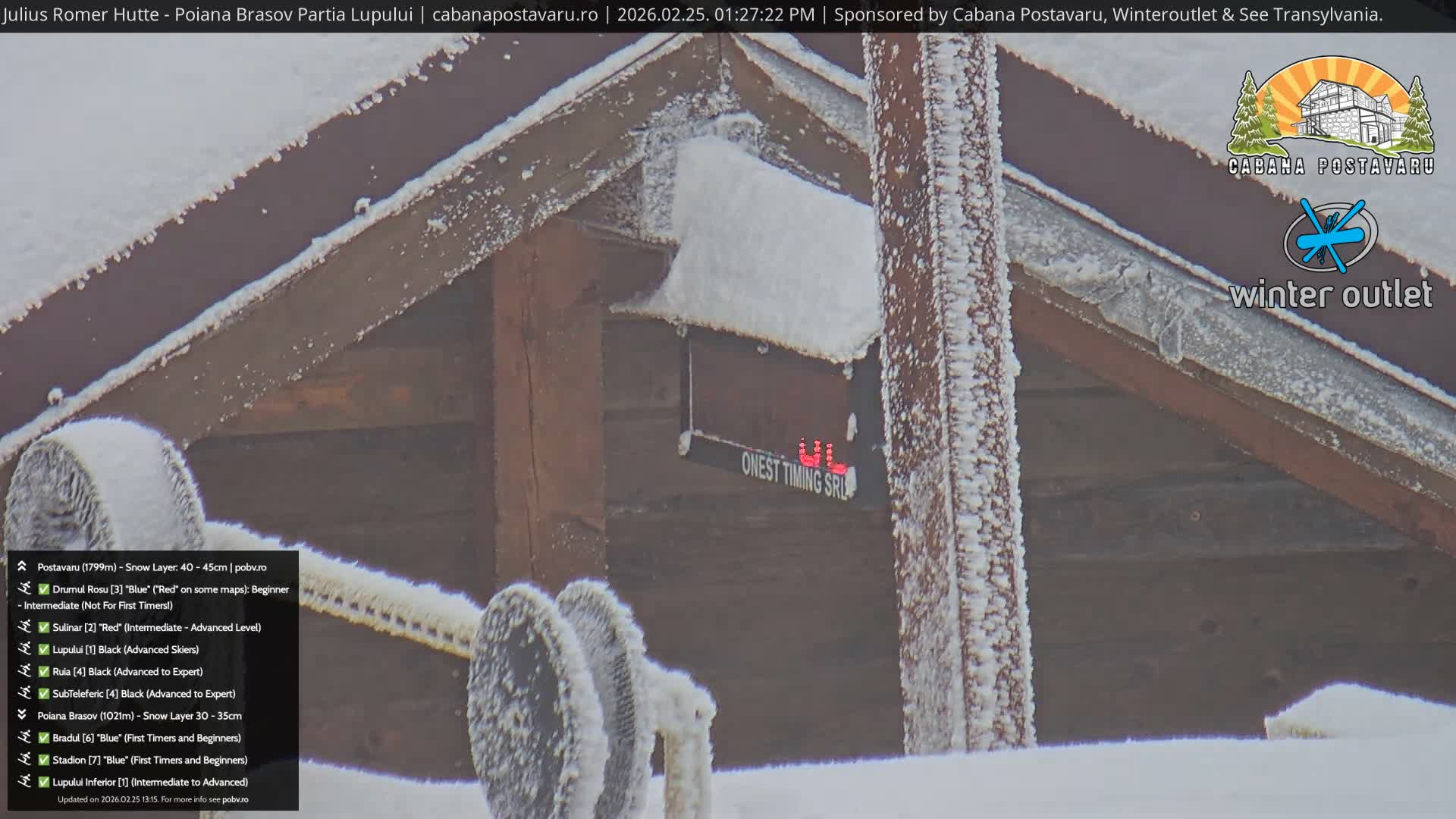 Rasnovei Plain View  from Julius Römer Hütte  Poiana Brasov Live Cam - Poiana Brasov, Braşov, Romania