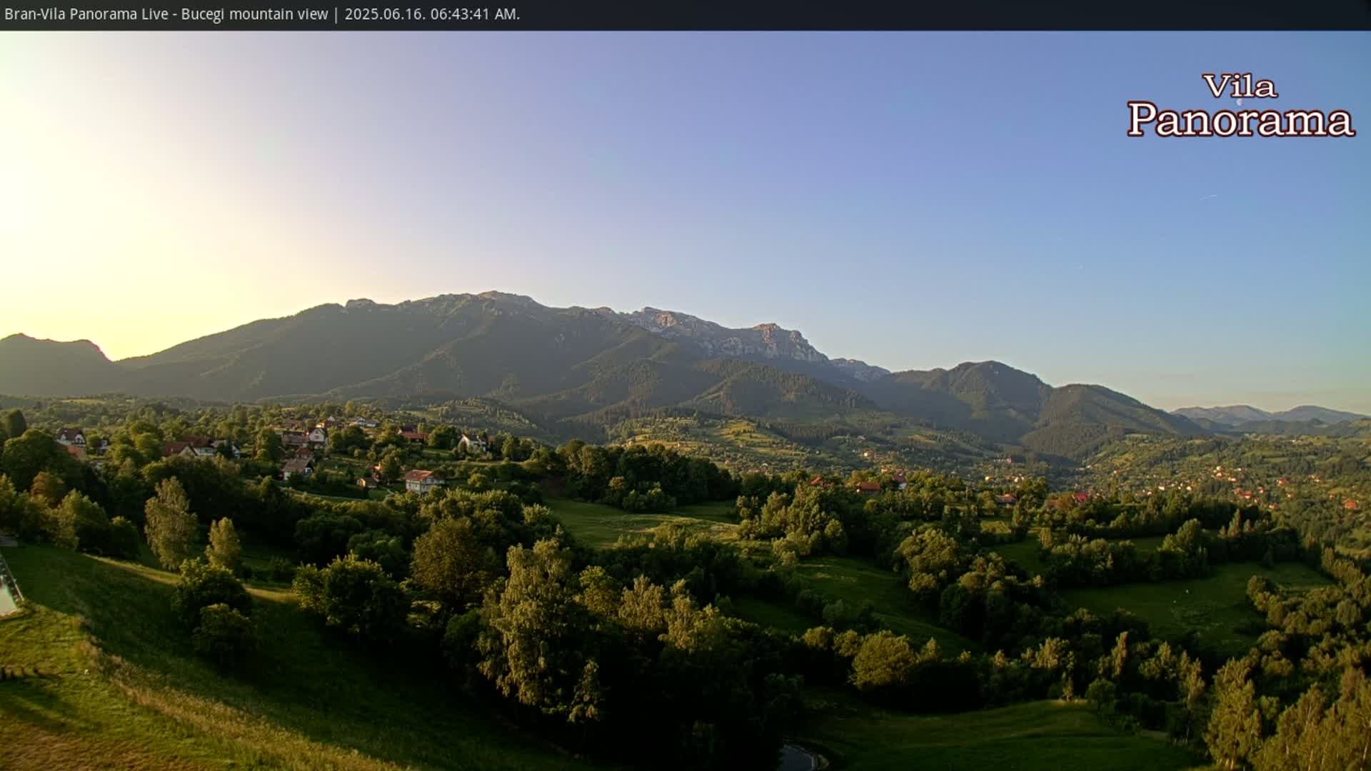 Bucegi Mountain View from Bran Live Cam - Bran,  Braşov, Romania