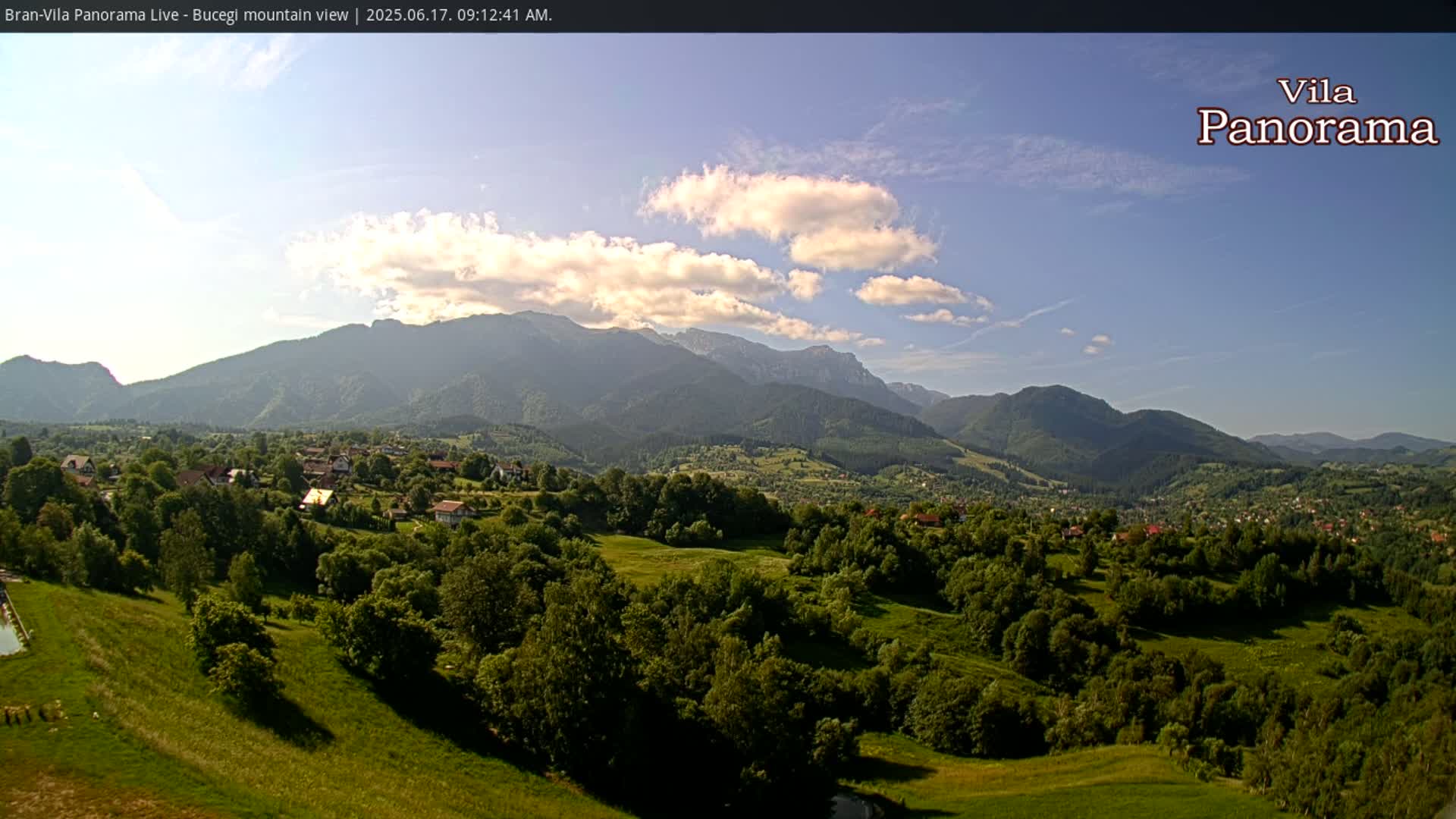 Bucegi Mountain View from Bran Live Cam - Bran,  Braşov, Romania