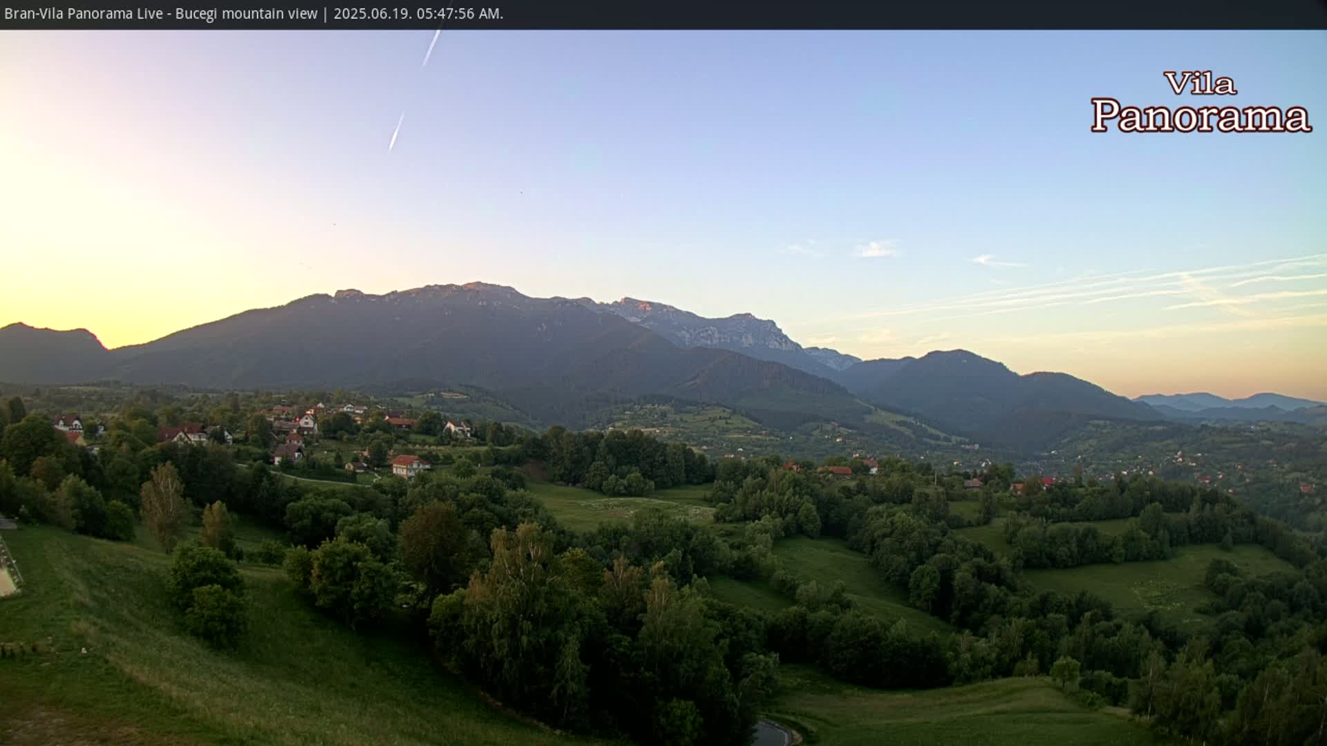Bucegi Mountain View from Bran Live Cam - Bran,  Braşov, Romania