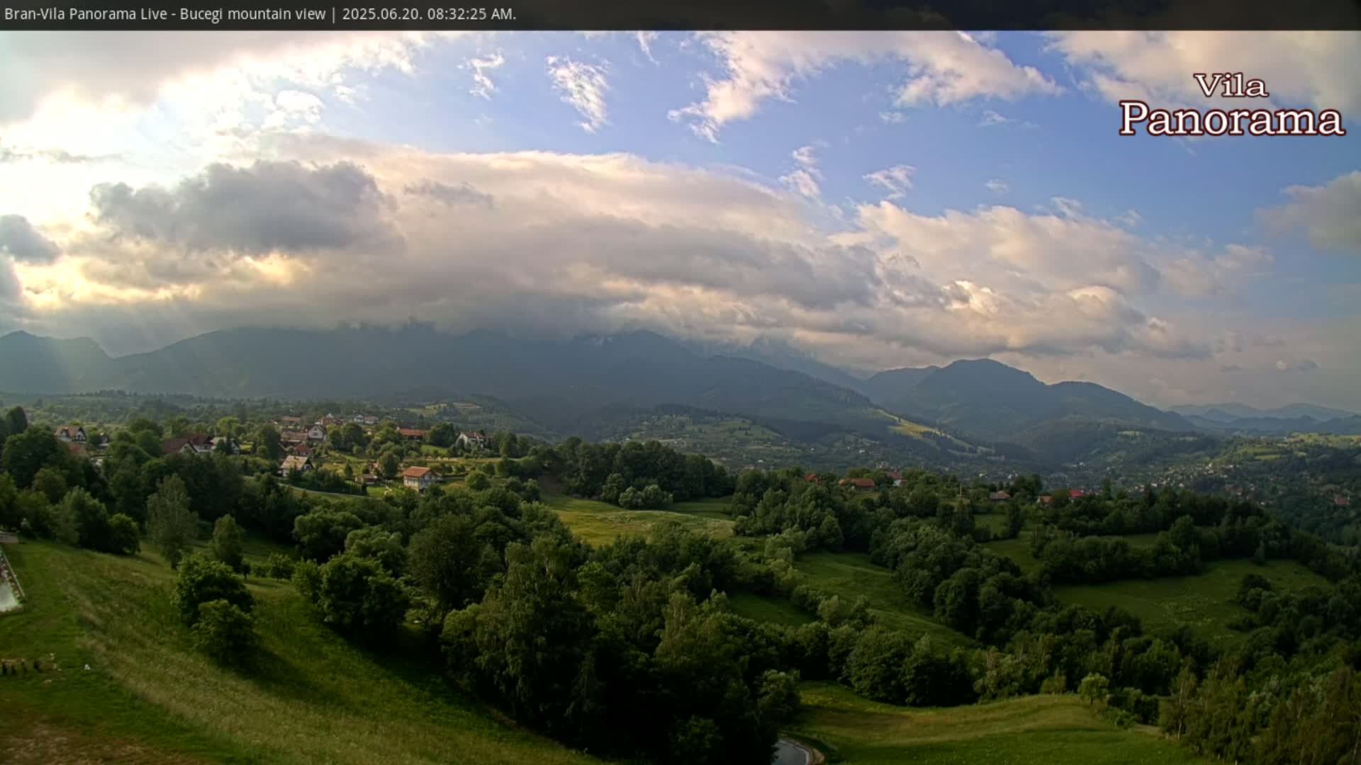 Bucegi Mountain View from Bran Live Cam - Bran,  Braşov, Romania