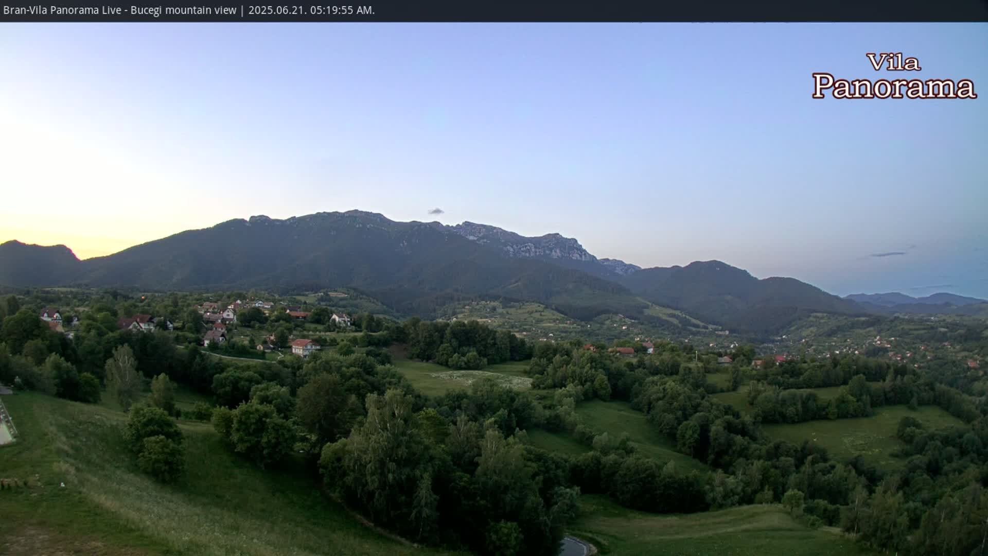 Bucegi Mountain View from Bran Live Cam - Bran,  Braşov, Romania