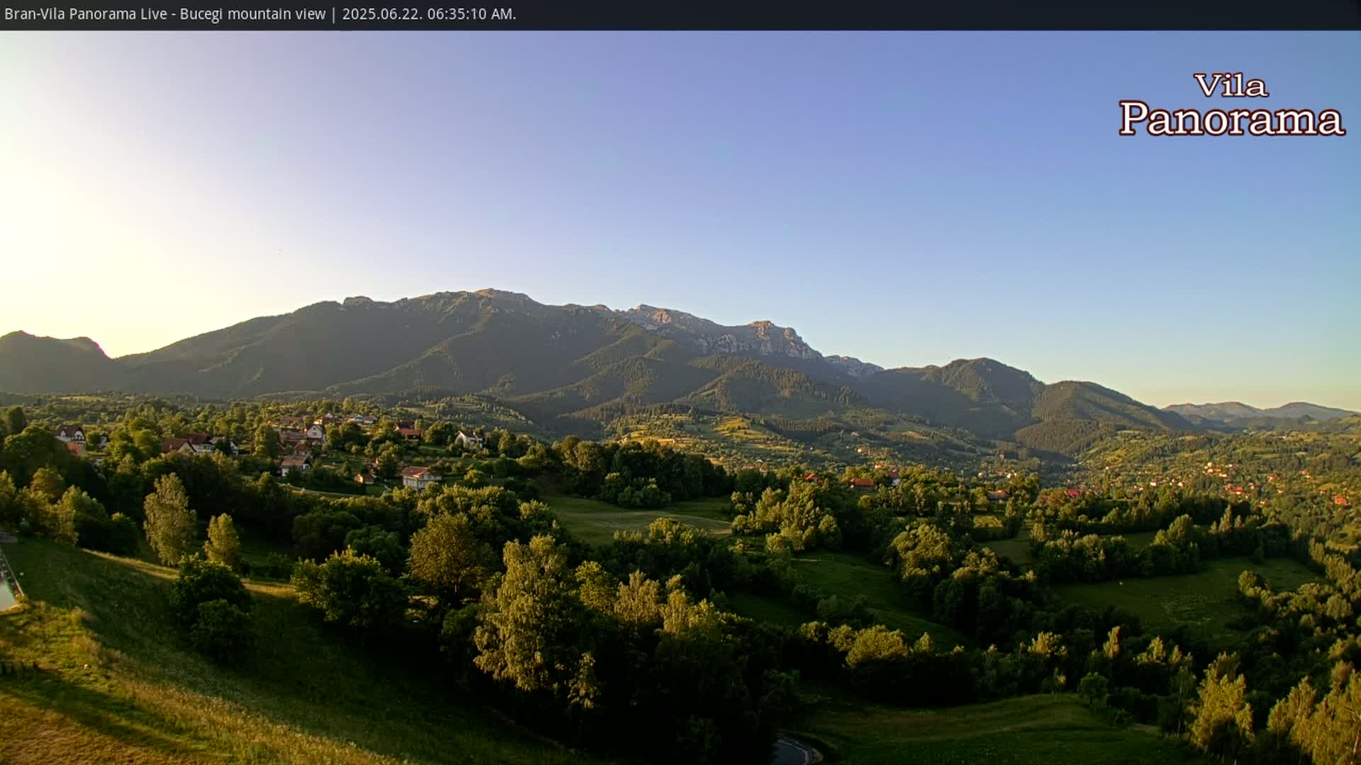 Bucegi Mountain View from Bran Live Cam - Bran,  Braşov, Romania