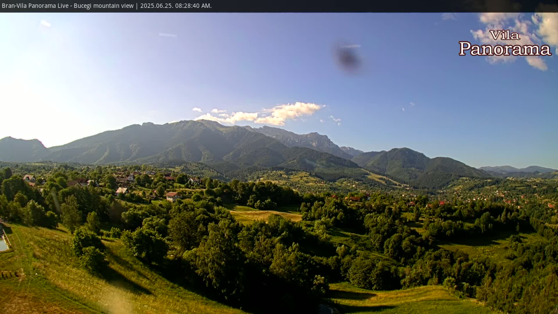 Bucegi Mountain View from Bran Live Cam - Bran,  Braşov, Romania