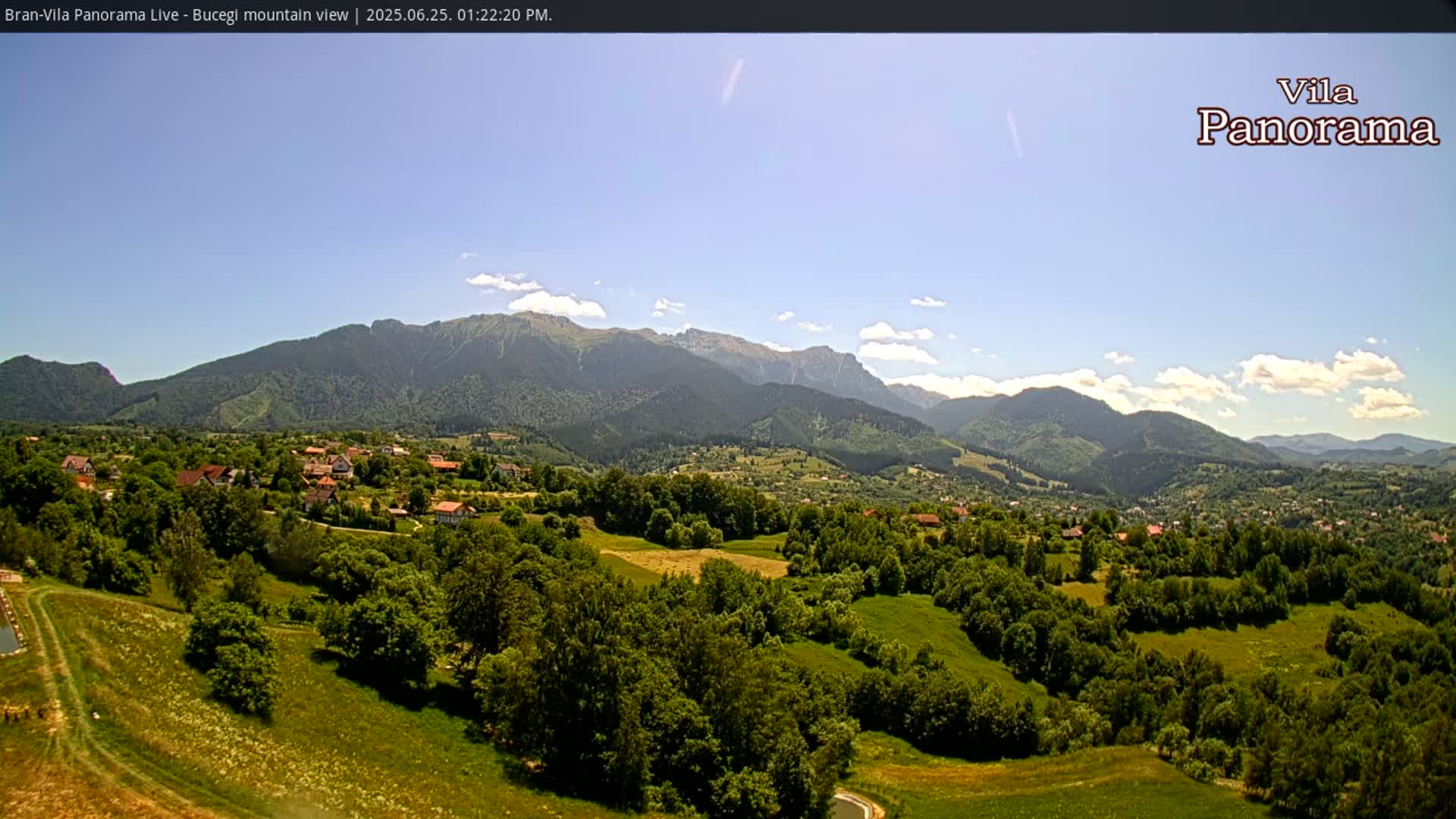 Bucegi Mountain View from Bran Live Cam - Bran,  Braşov, Romania