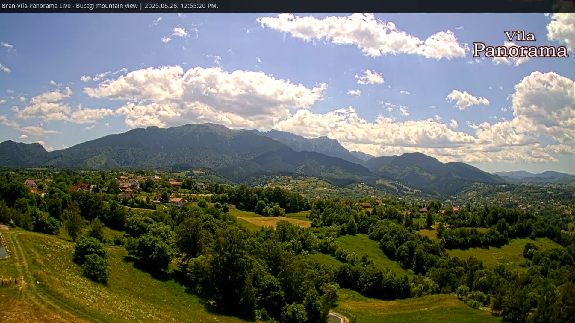 Bucegi Mountain View from Bran Live Cam - Bran,  Braşov, Romania
