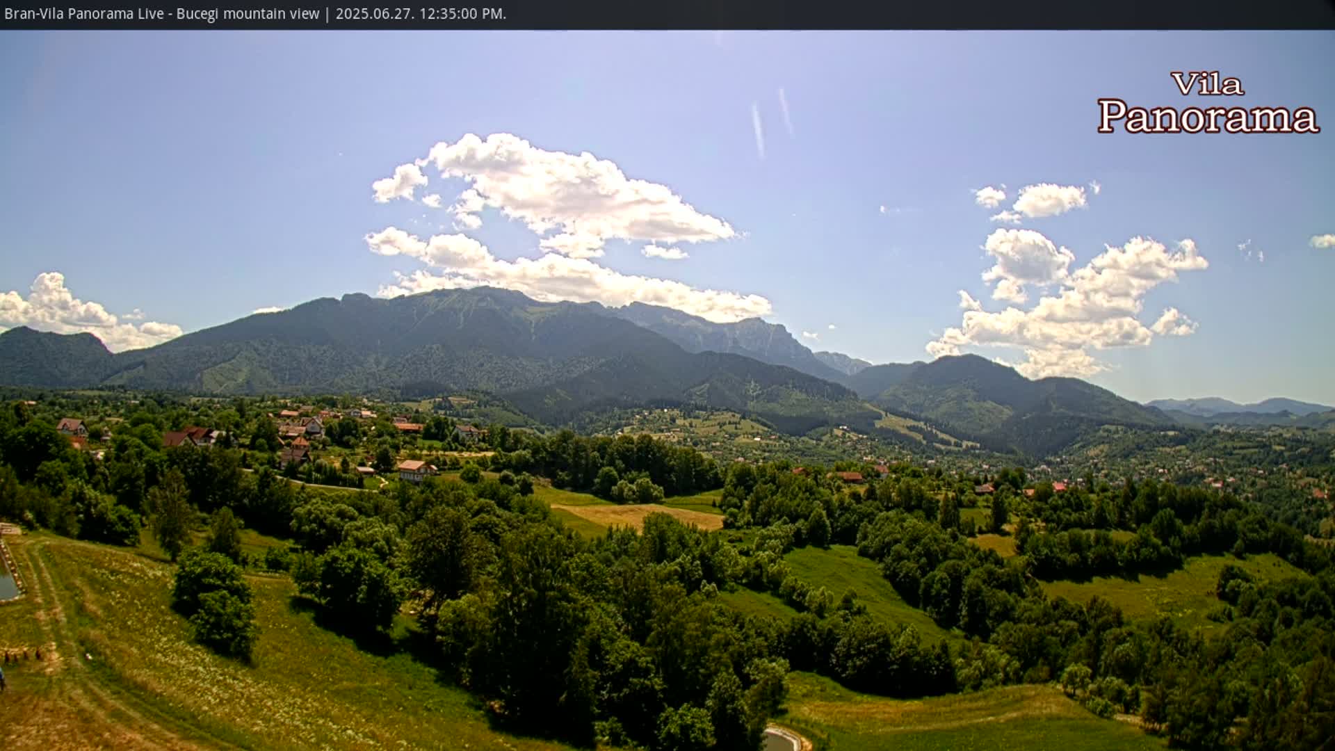 Bucegi Mountain View from Bran Live Cam - Bran,  Braşov, Romania