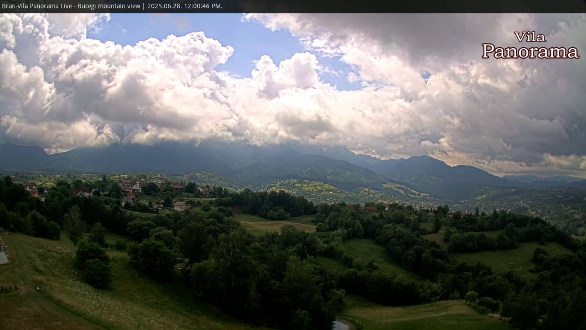 Bucegi Mountain View from Bran Live Cam - Bran,  Braşov, Romania