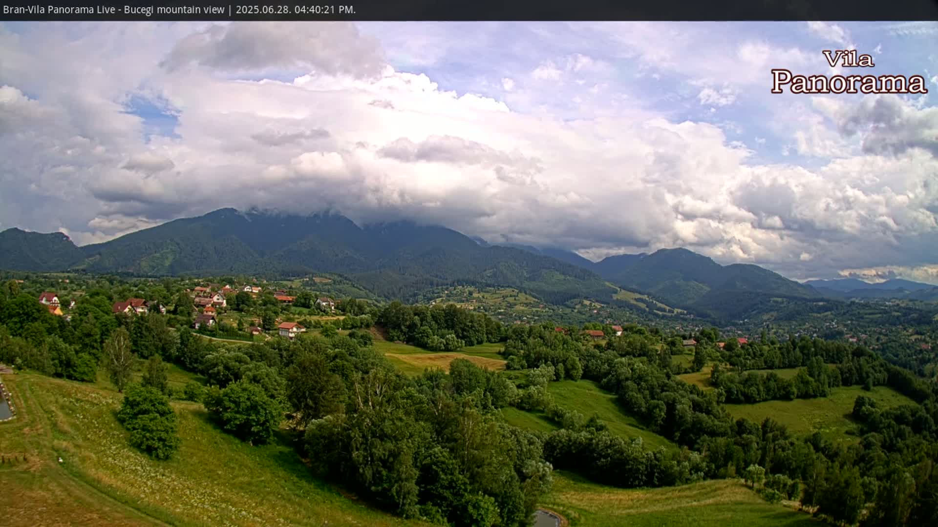 Bucegi Mountain View from Bran Live Cam - Bran,  Braşov, Romania