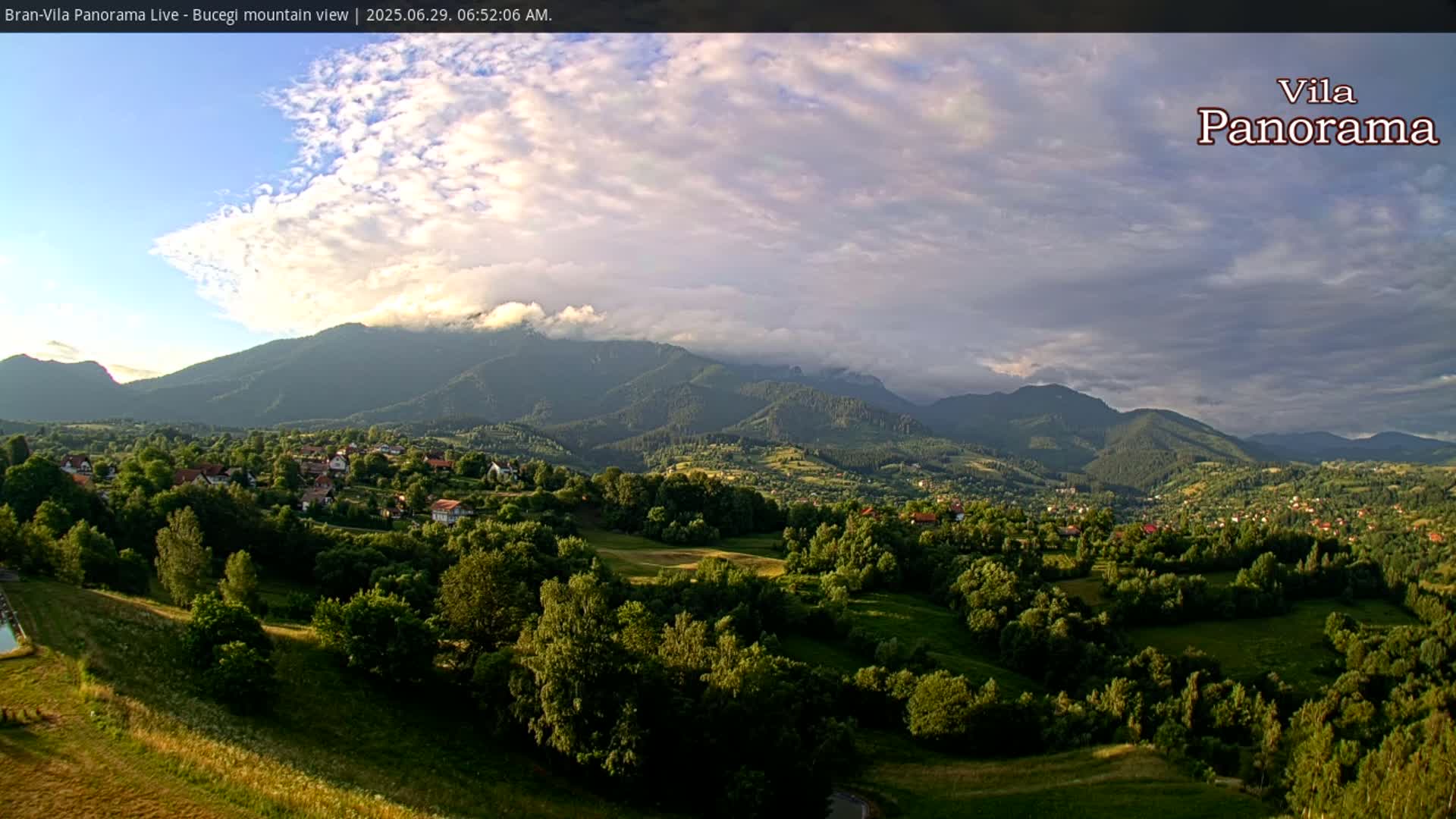 Bucegi Mountain View from Bran Live Cam - Bran,  Braşov, Romania
