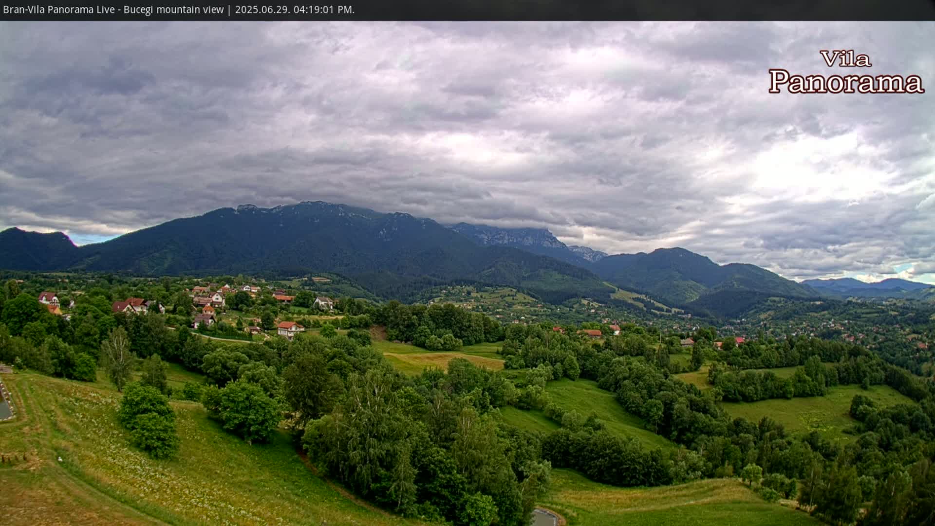 Bucegi Mountain View from Bran Live Cam - Bran,  Braşov, Romania