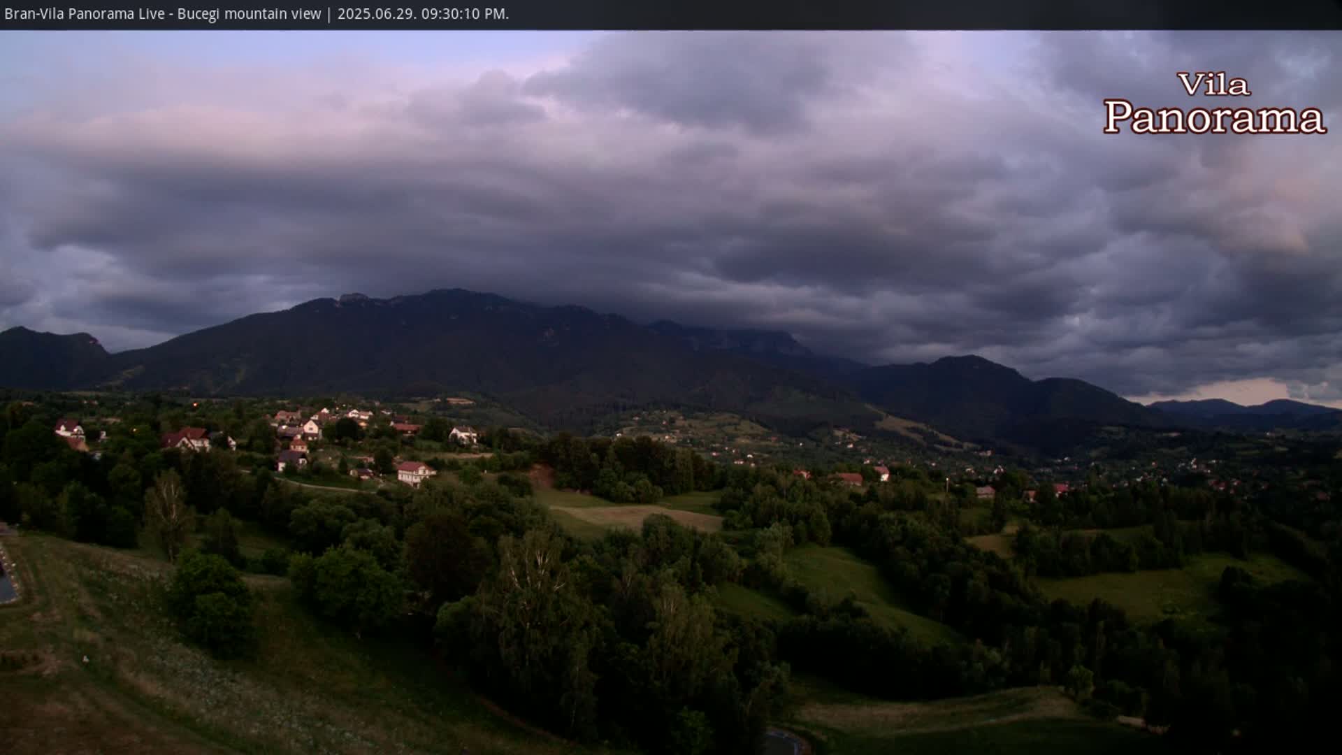 Bucegi Mountain View from Bran Live Cam - Bran,  Braşov, Romania