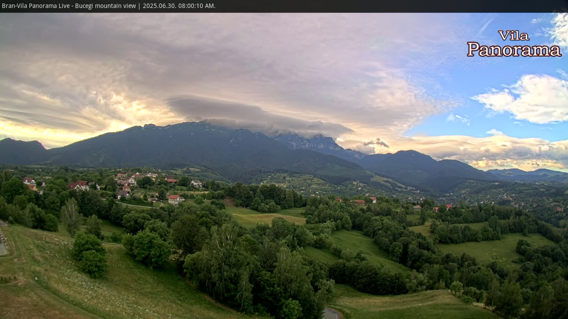 Bucegi Mountain View from Bran Live Cam - Bran,  Braşov, Romania
