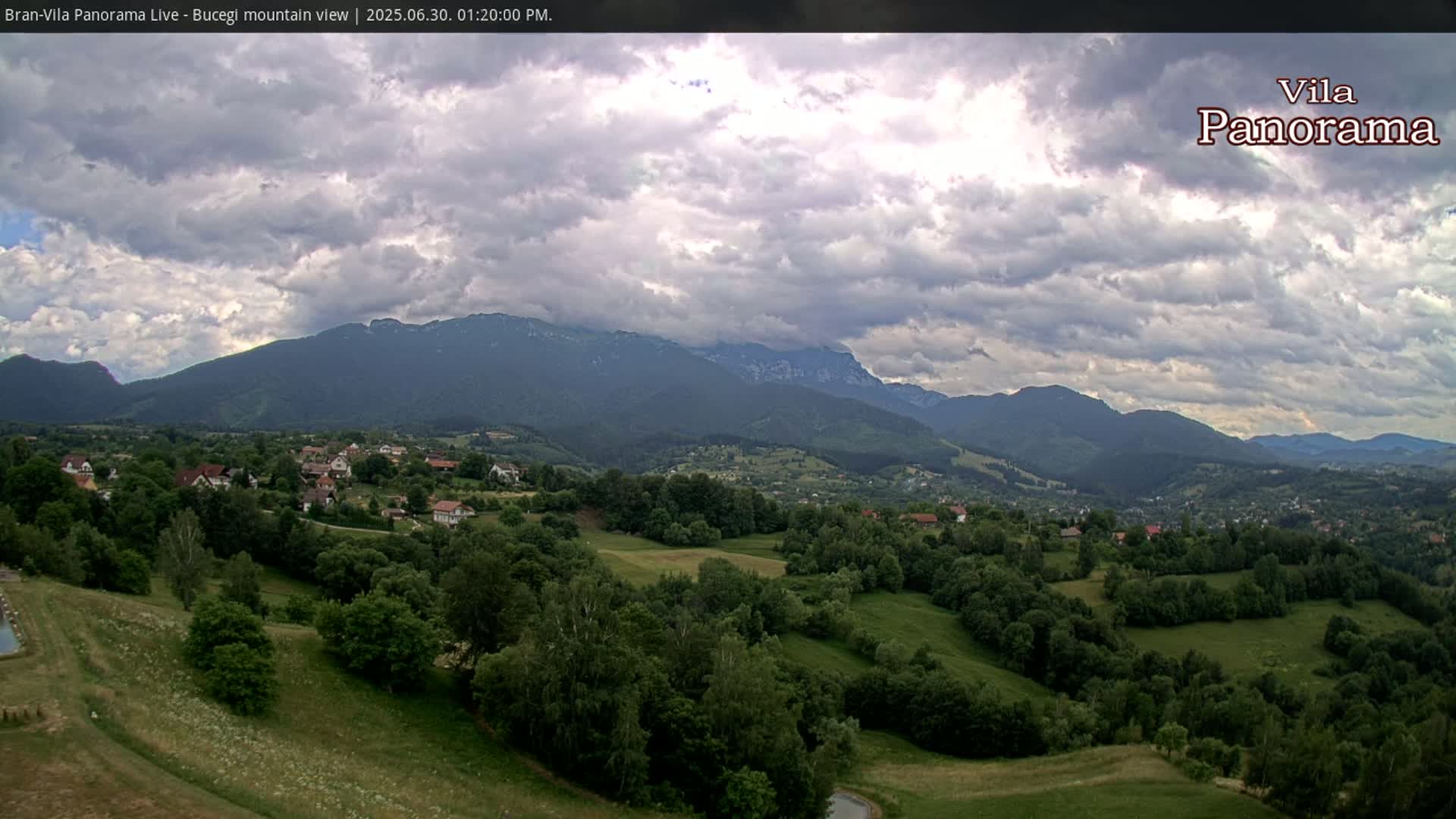 Bucegi Mountain View from Bran Live Cam - Bran,  Braşov, Romania