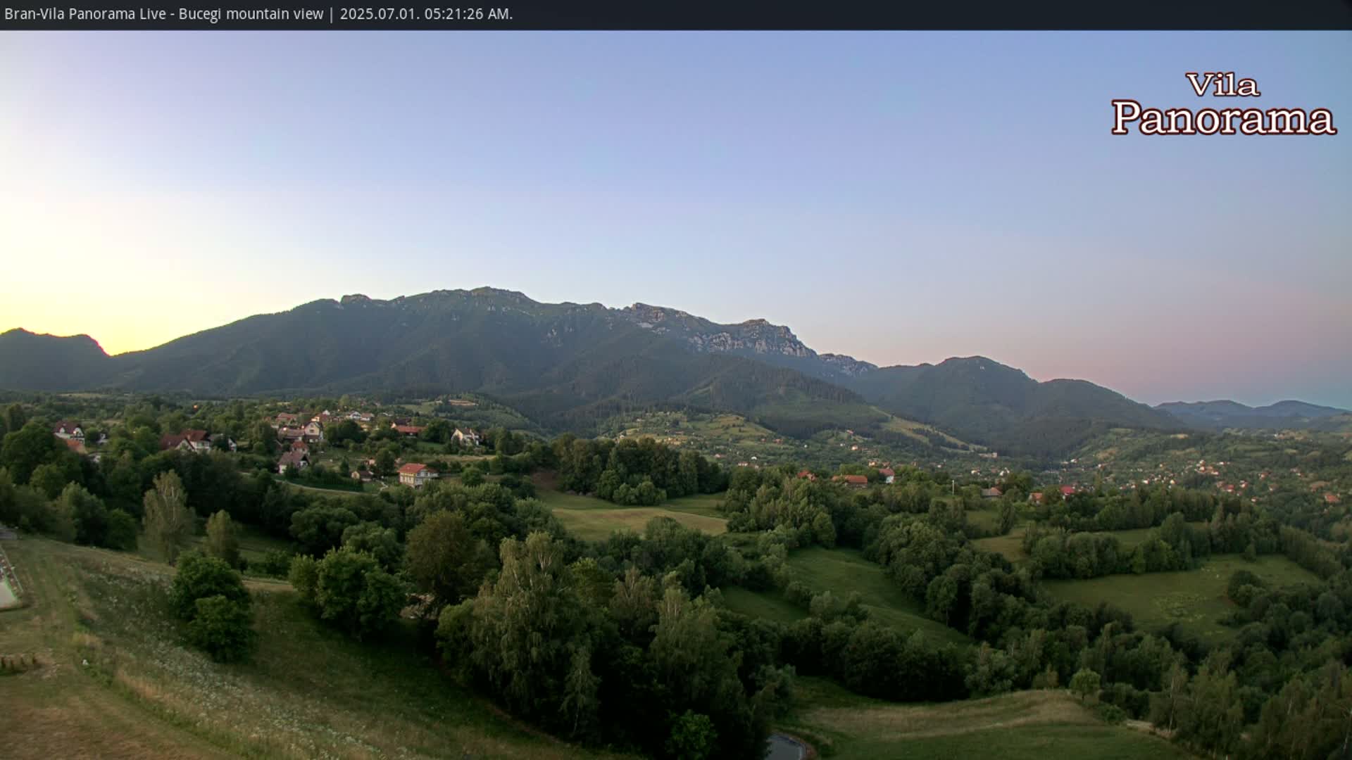 Bucegi Mountain View from Bran Live Cam - Bran,  Braşov, Romania