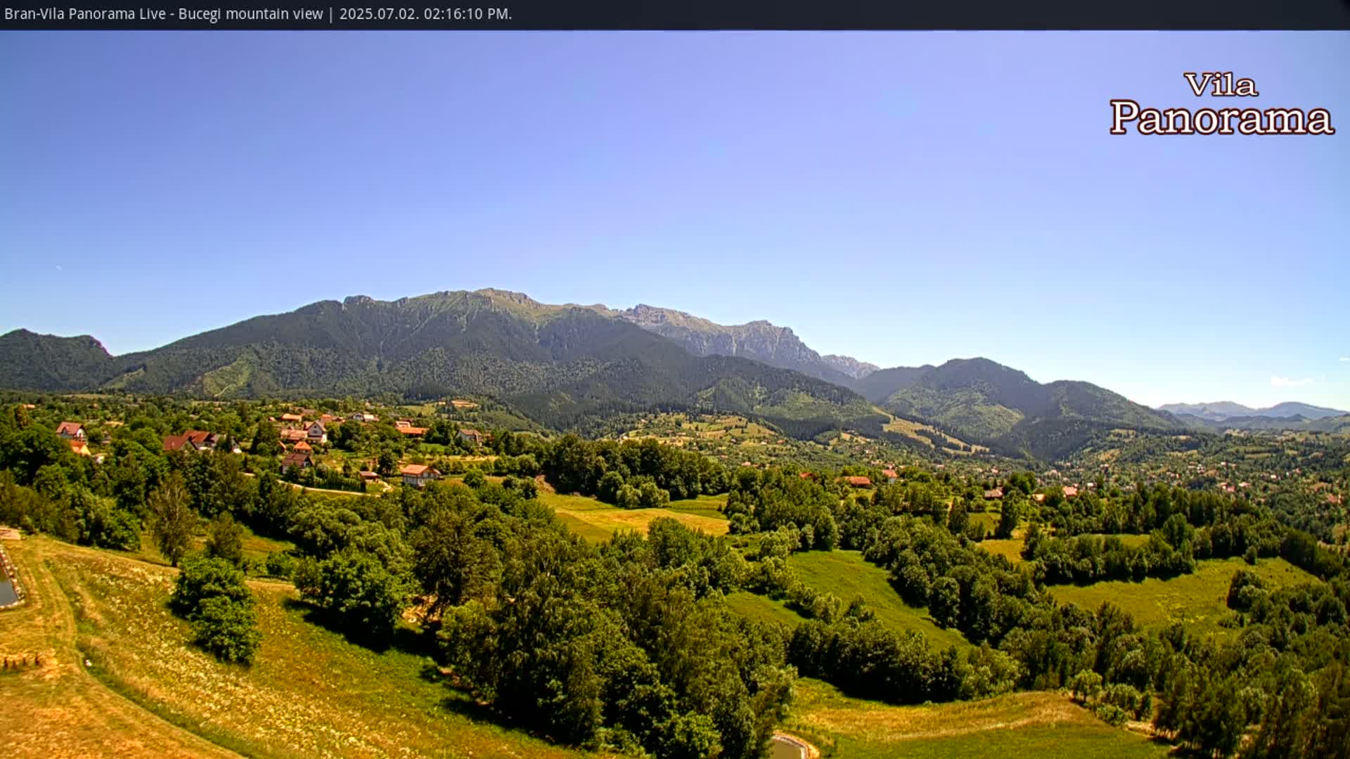 Bucegi Mountain View from Bran Live Cam - Bran,  Braşov, Romania