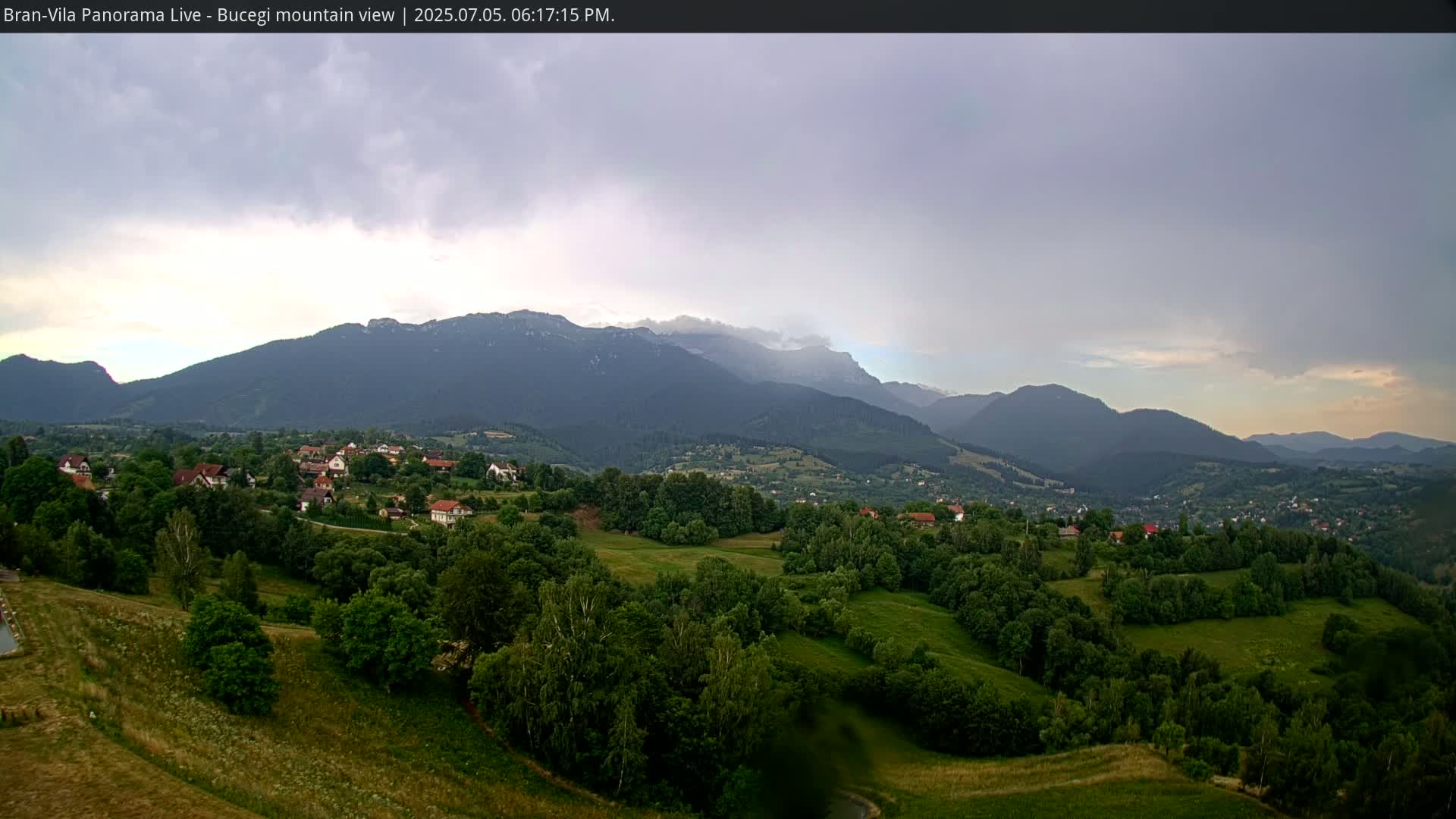 Bucegi Mountain View from Bran Live Cam - Bran,  Braşov, Romania