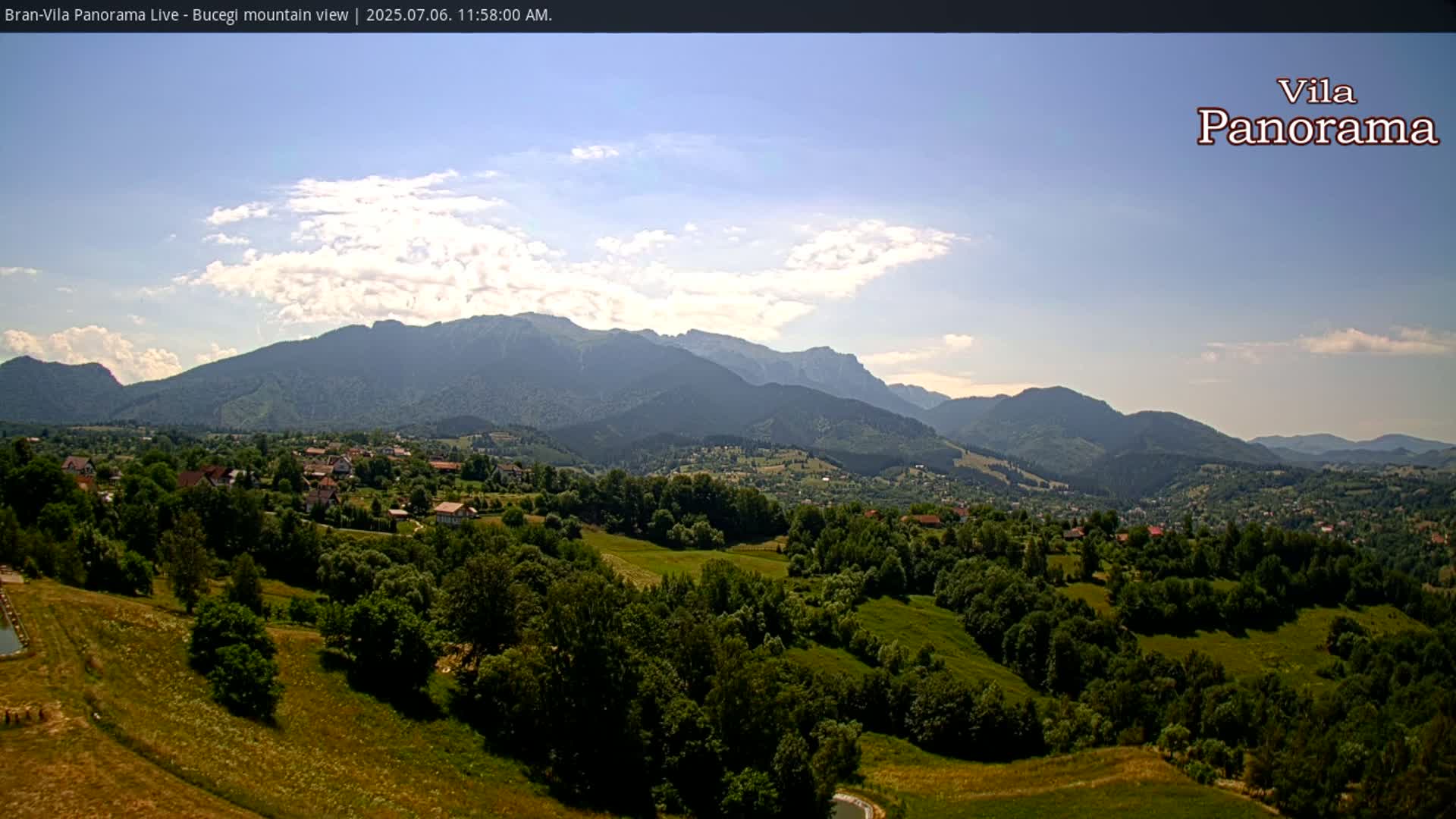 Bucegi Mountain View from Bran Live Cam - Bran,  Braşov, Romania