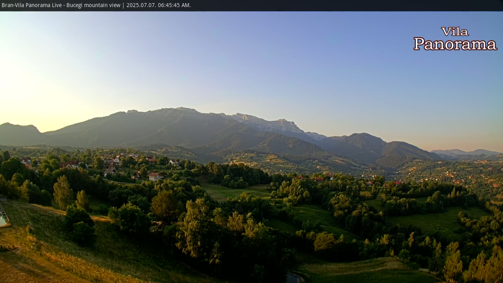 Bucegi Mountain View from Bran Live Cam - Bran,  Braşov, Romania