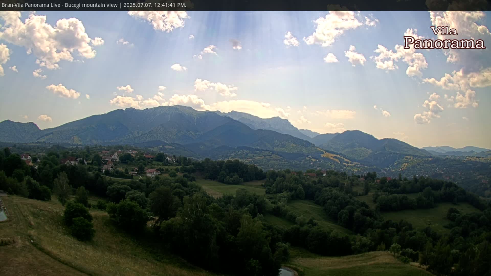 Bucegi Mountain View from Bran Live Cam - Bran,  Braşov, Romania