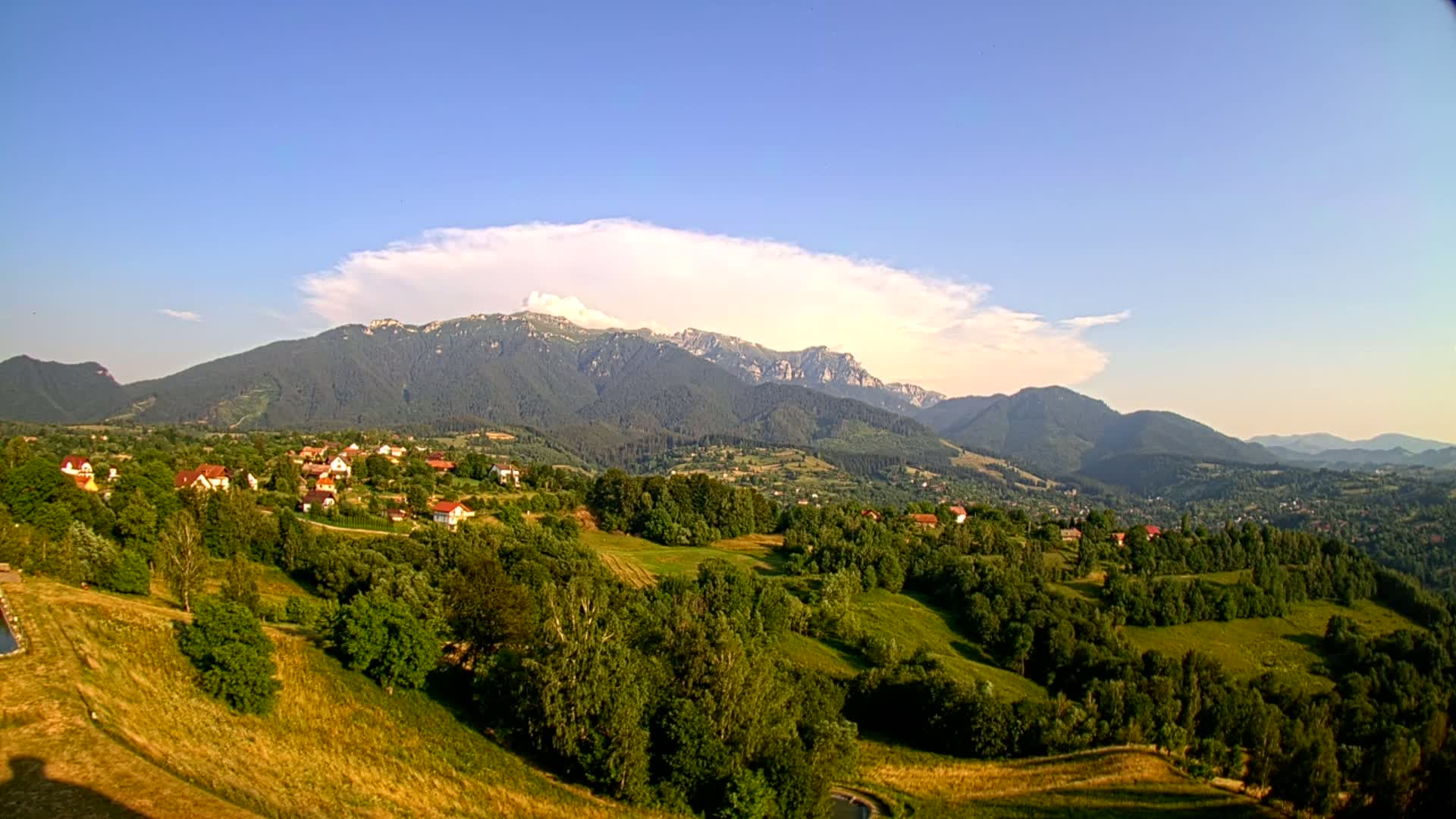 Bucegi Mountain View from Bran Live Cam - Bran,  Braşov, Romania