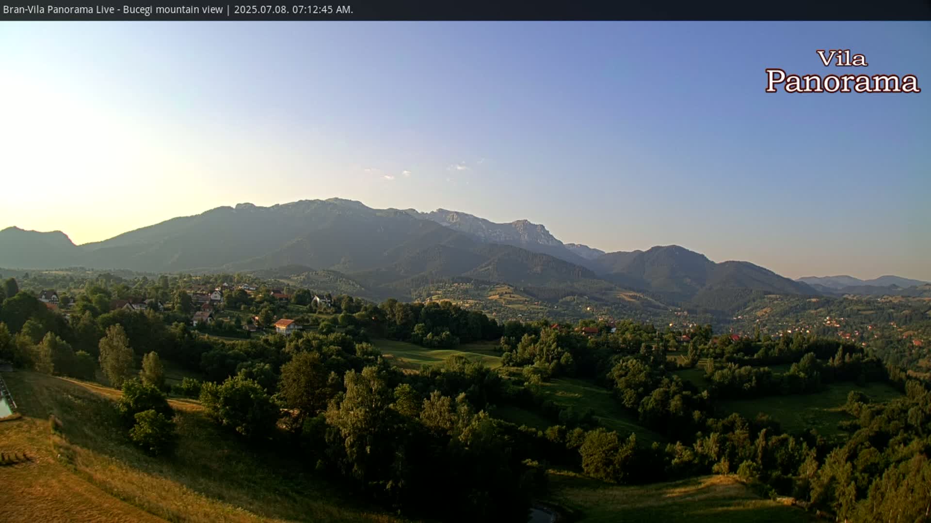 Bucegi Mountain View from Bran Live Cam - Bran,  Braşov, Romania