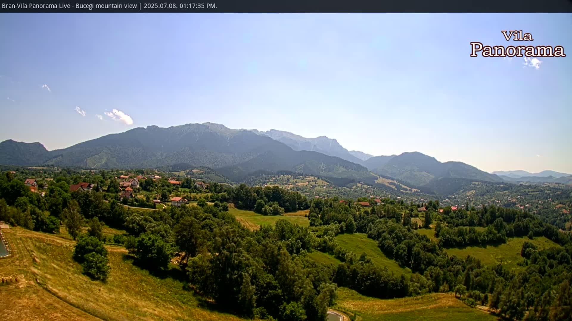 Bucegi Mountain View from Bran Live Cam - Bran,  Braşov, Romania