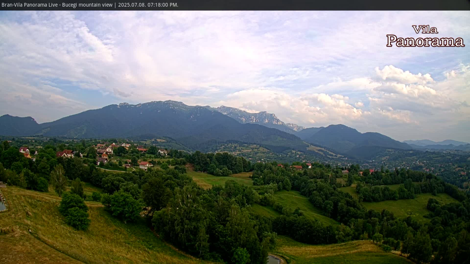 Bucegi Mountain View from Bran Live Cam - Bran,  Braşov, Romania