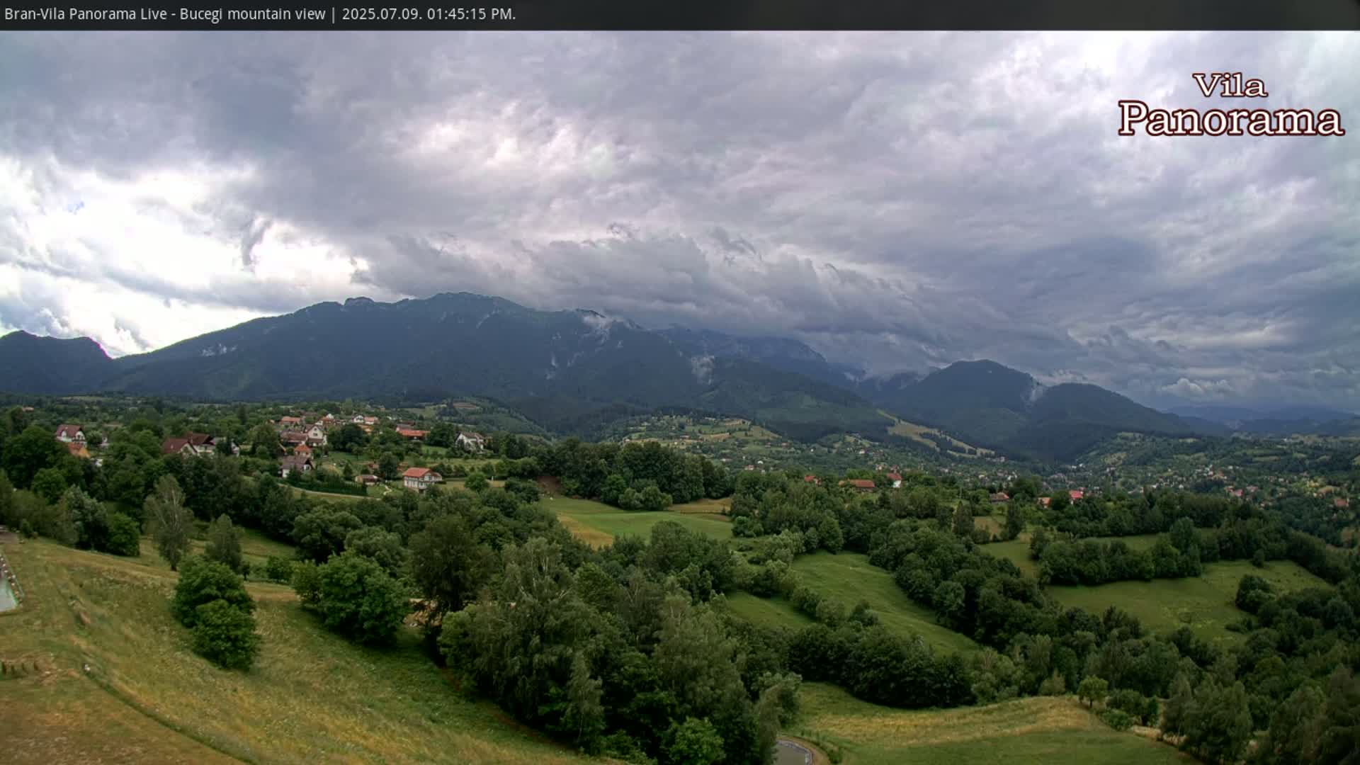 Bucegi Mountain View from Bran Live Cam - Bran,  Braşov, Romania