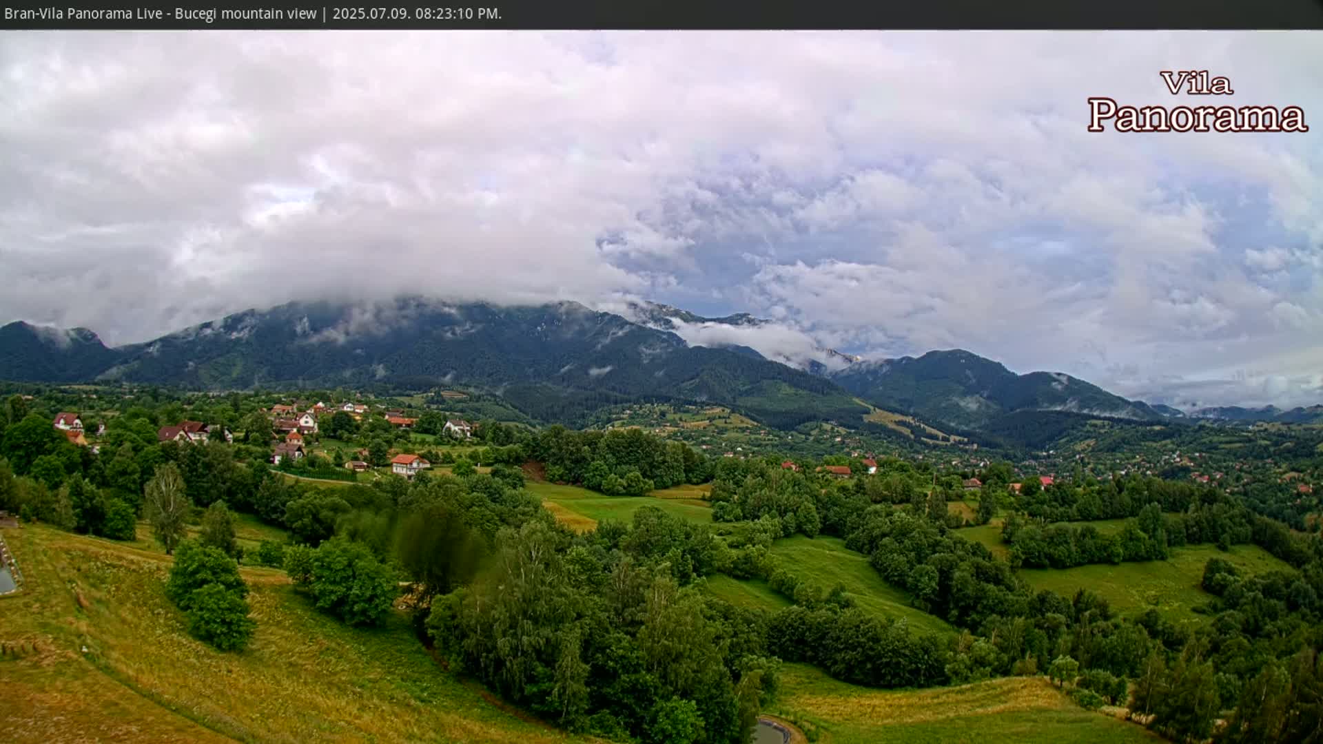Bucegi Mountain View from Bran Live Cam - Bran,  Braşov, Romania