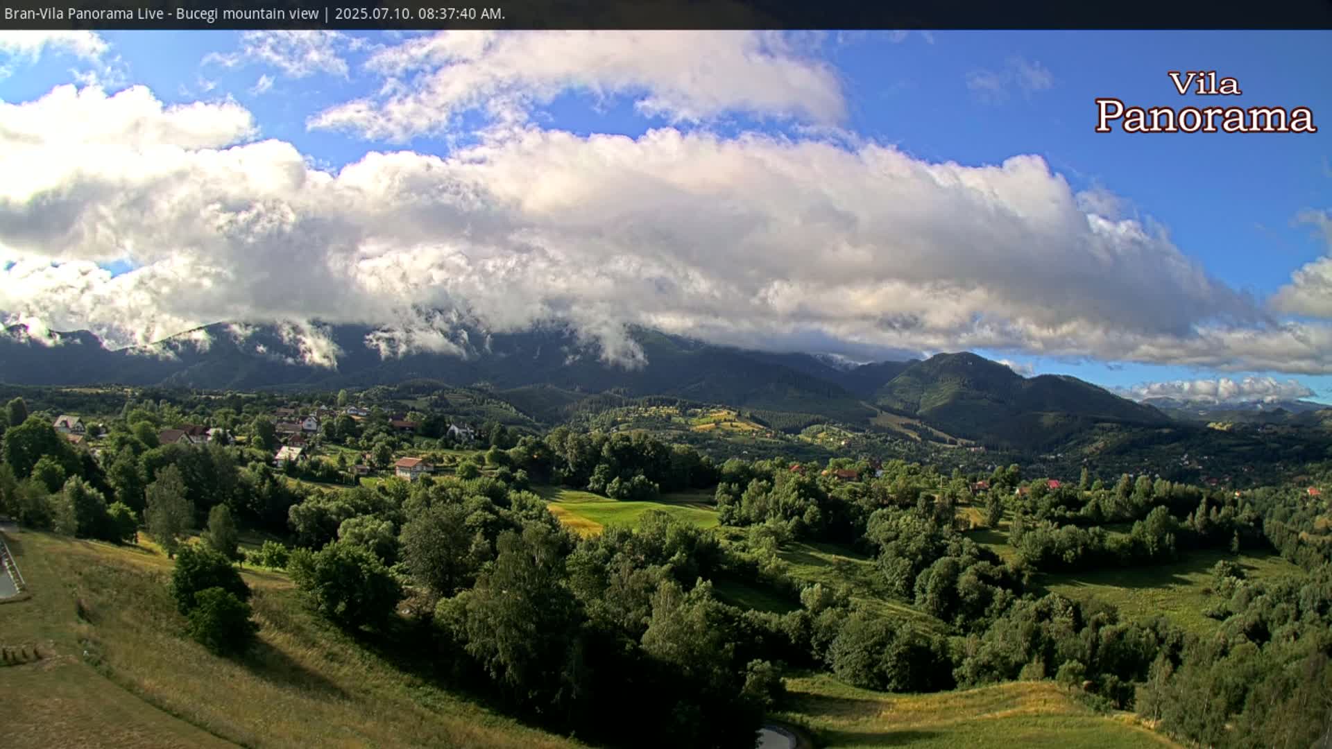 Bucegi Mountain View from Bran Live Cam - Bran,  Braşov, Romania