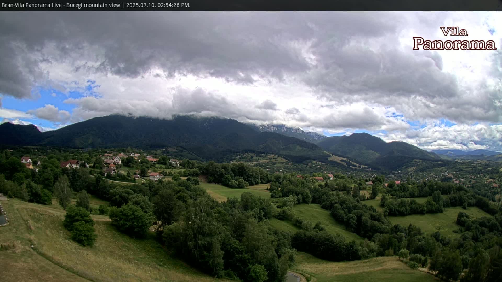 Bucegi Mountain View from Bran Live Cam - Bran,  Braşov, Romania