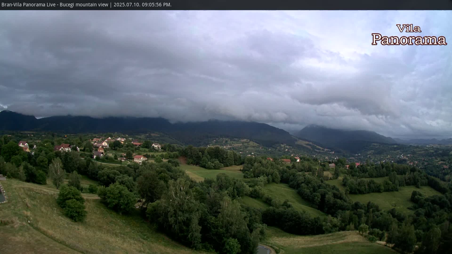 Bucegi Mountain View from Bran Live Cam - Bran,  Braşov, Romania
