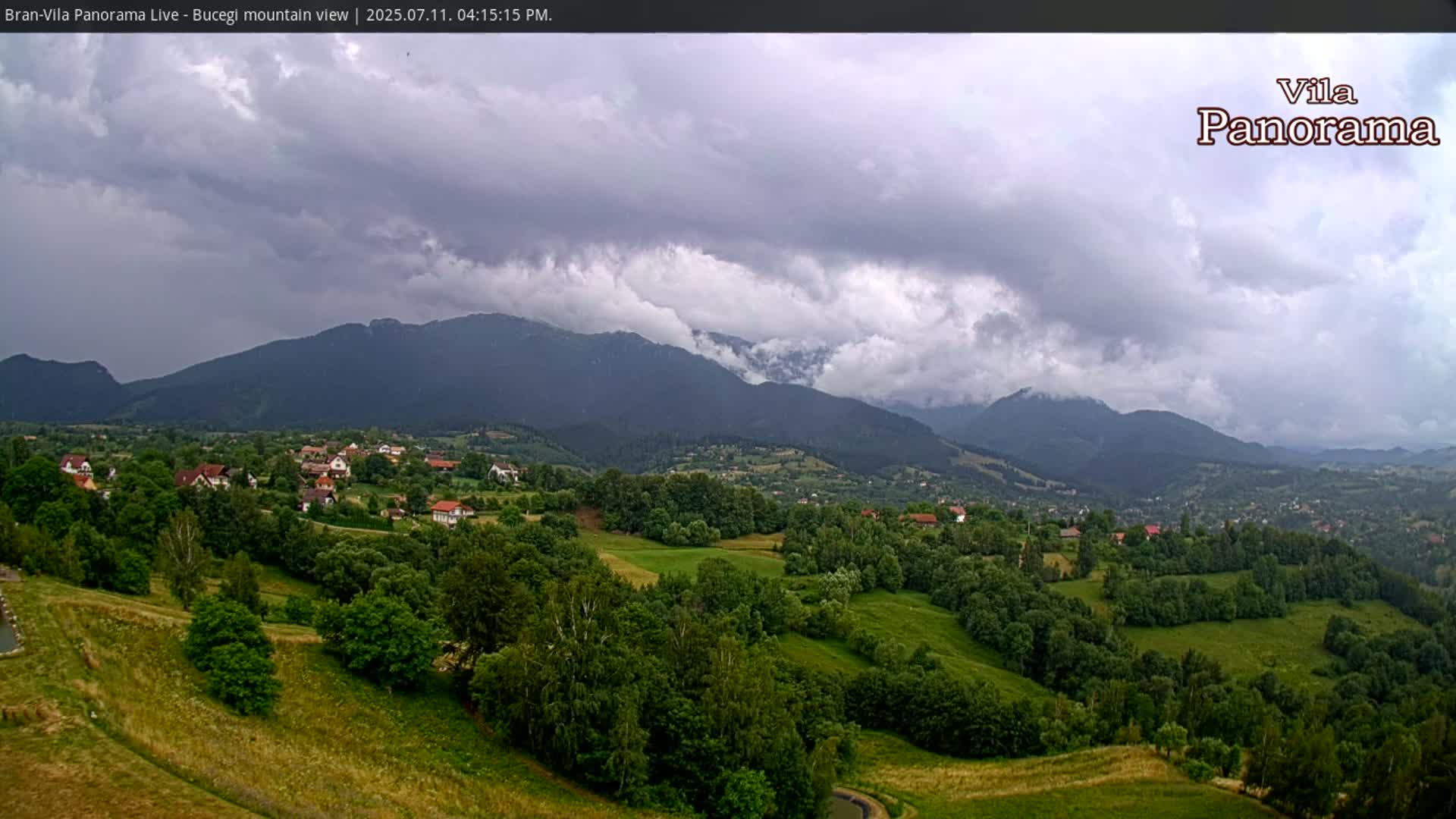 Bucegi Mountain View from Bran Live Cam - Bran,  Braşov, Romania