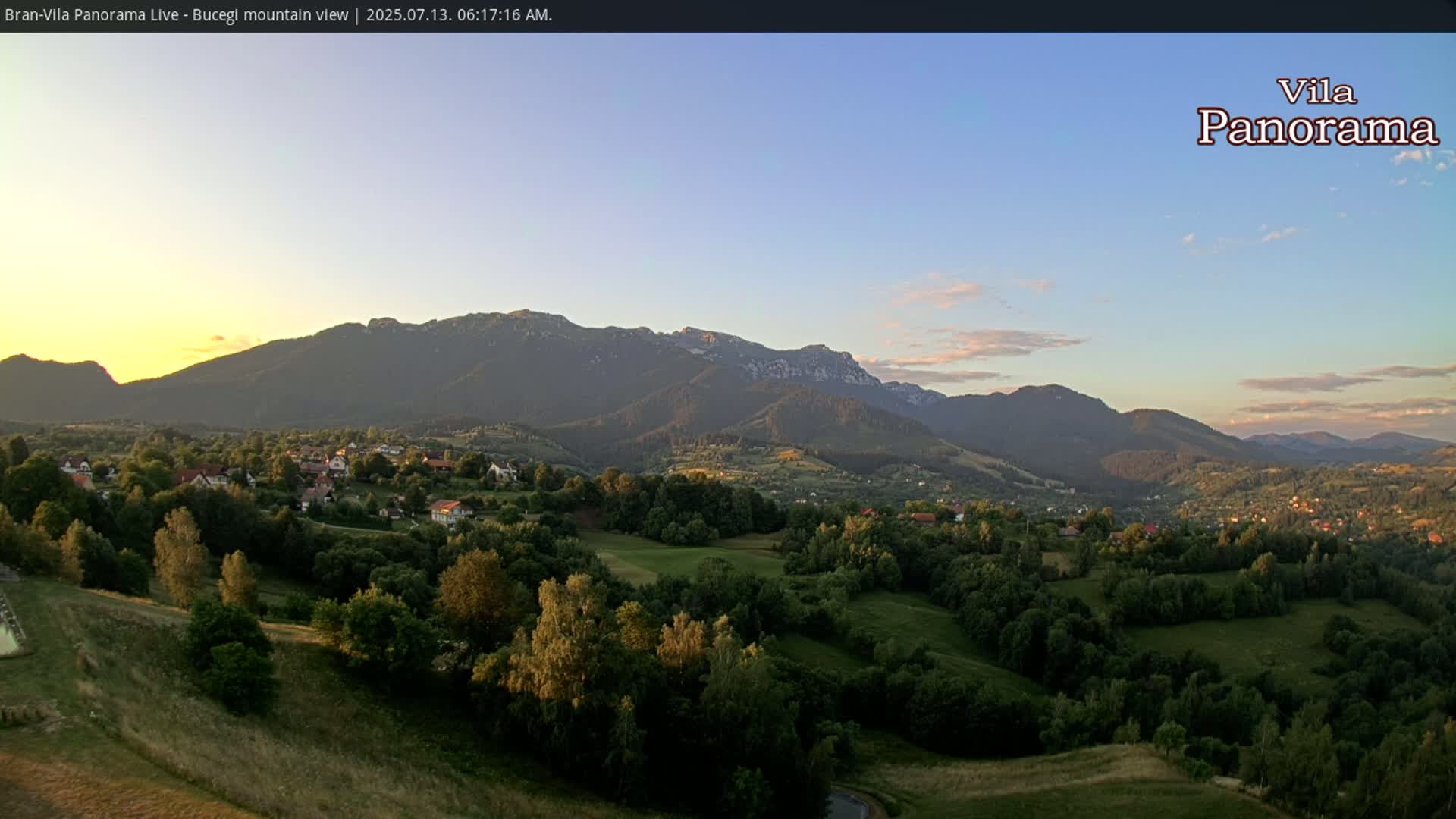 Bucegi Mountain View from Bran Live Cam - Bran,  Braşov, Romania