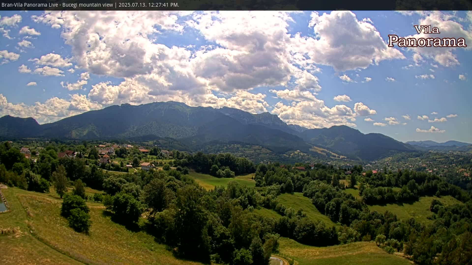 Bucegi Mountain View from Bran Live Cam - Bran,  Braşov, Romania