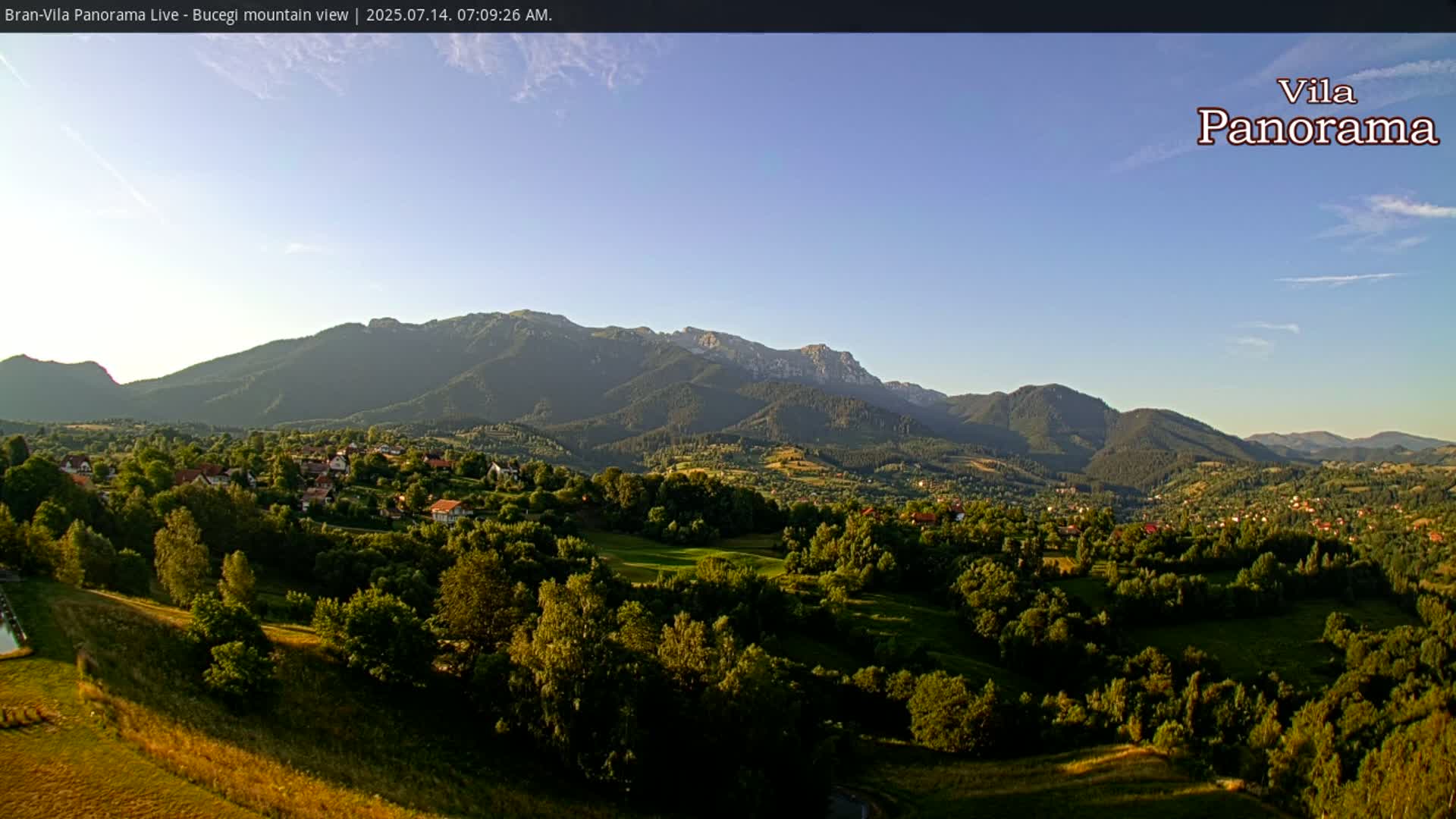 Bucegi Mountain View from Bran Live Cam - Bran,  Braşov, Romania