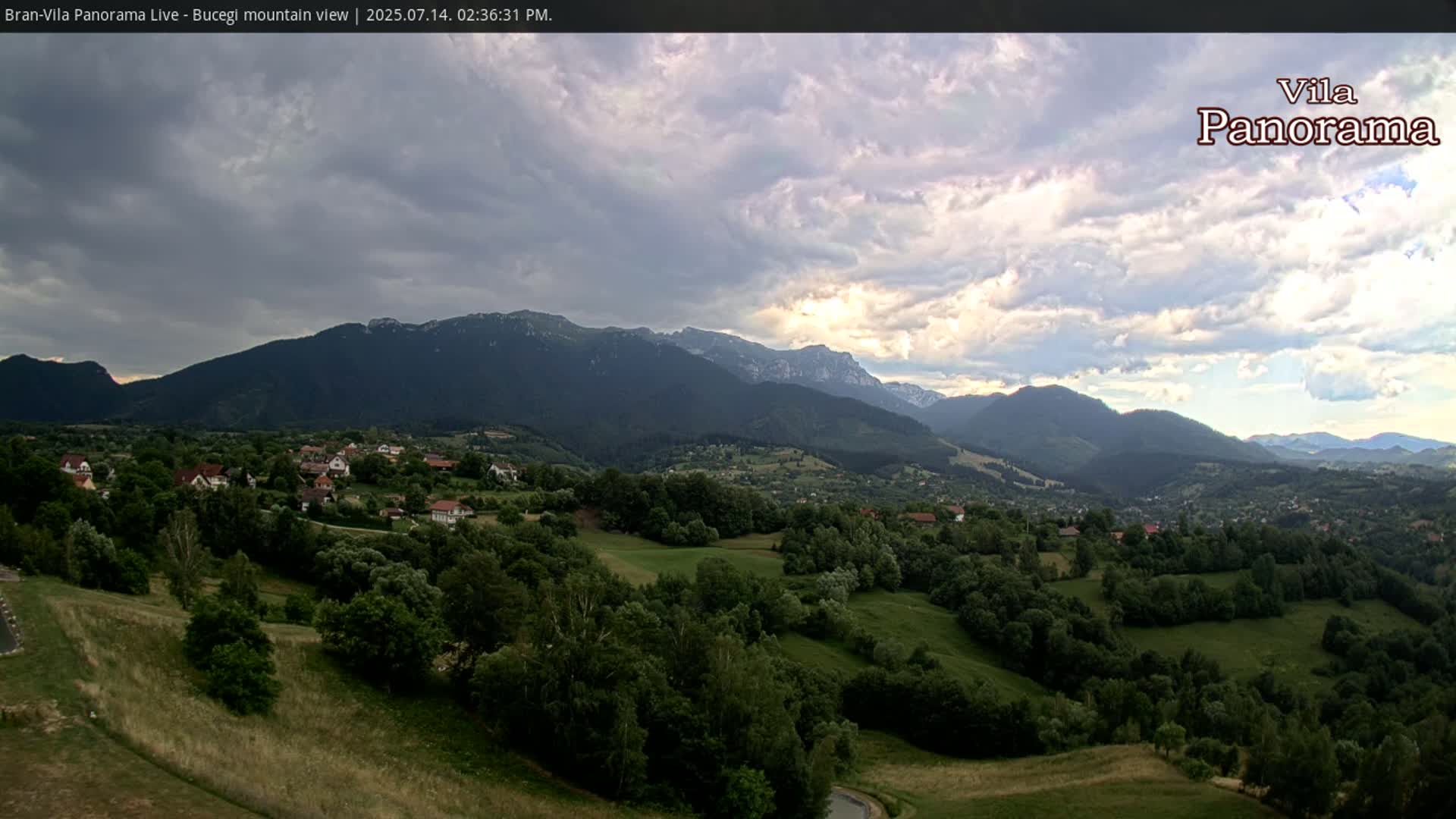 Bucegi Mountain View from Bran Live Cam - Bran,  Braşov, Romania