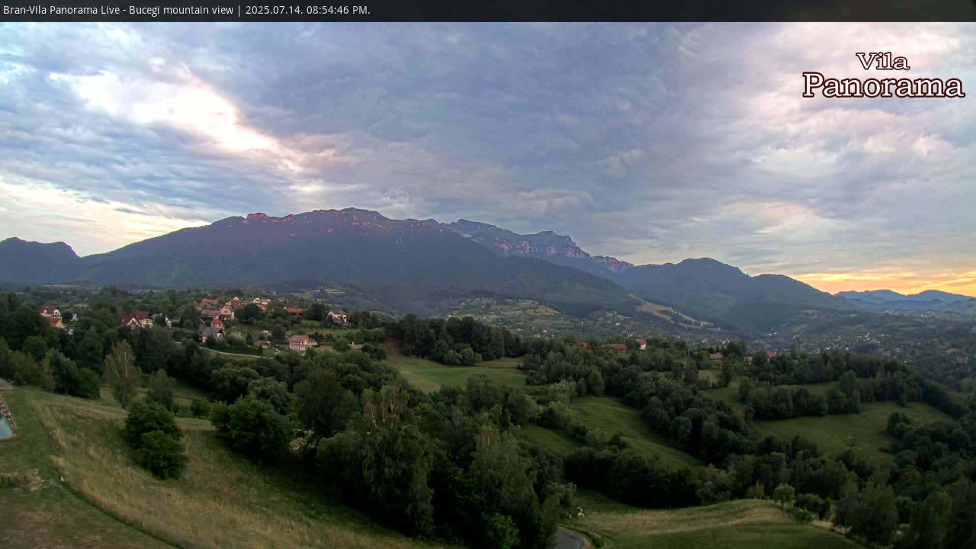 Bucegi Mountain View from Bran Live Cam - Bran,  Braşov, Romania