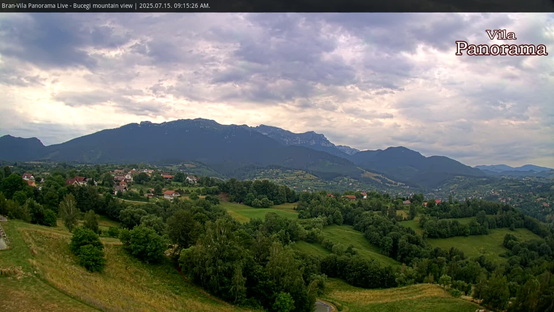 Bucegi Mountain View from Bran Live Cam - Bran,  Braşov, Romania