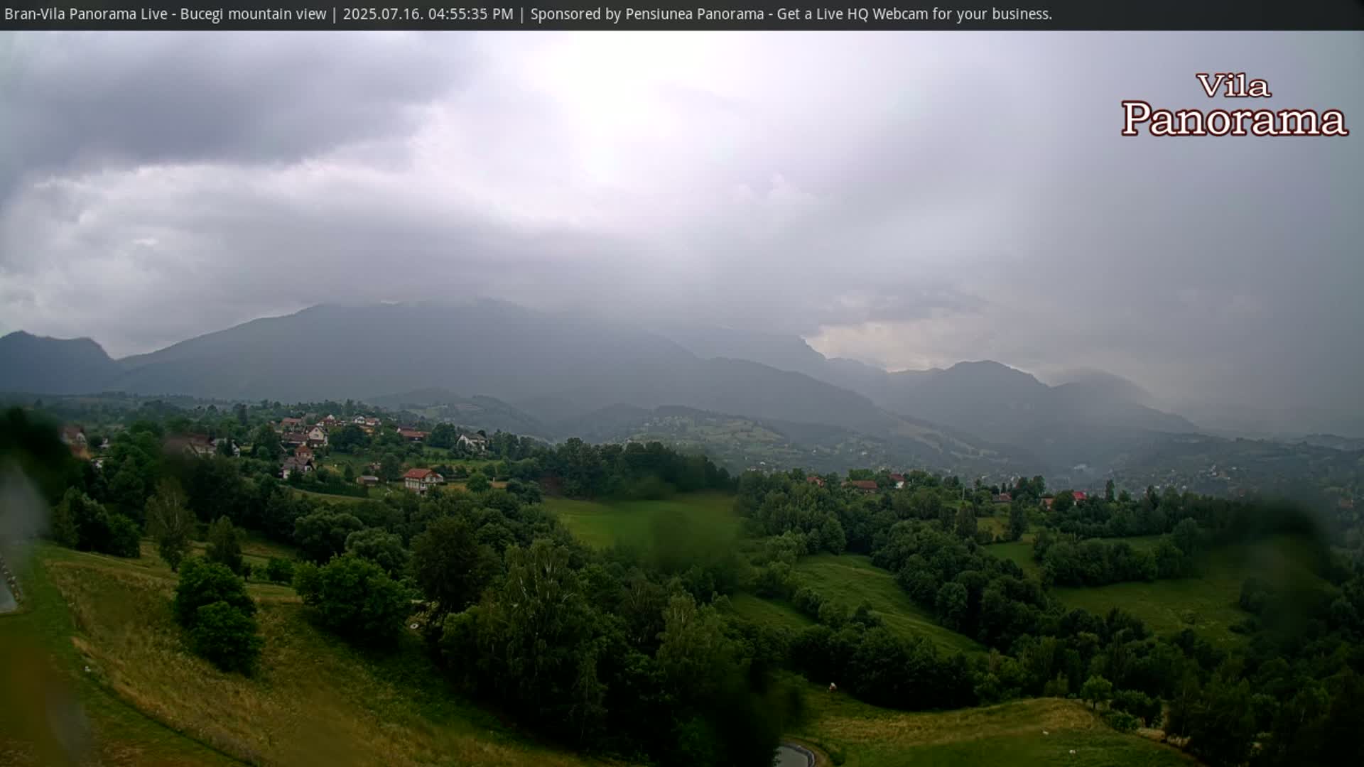 Bucegi Mountain View from Bran Live Cam - Bran,  Braşov, Romania