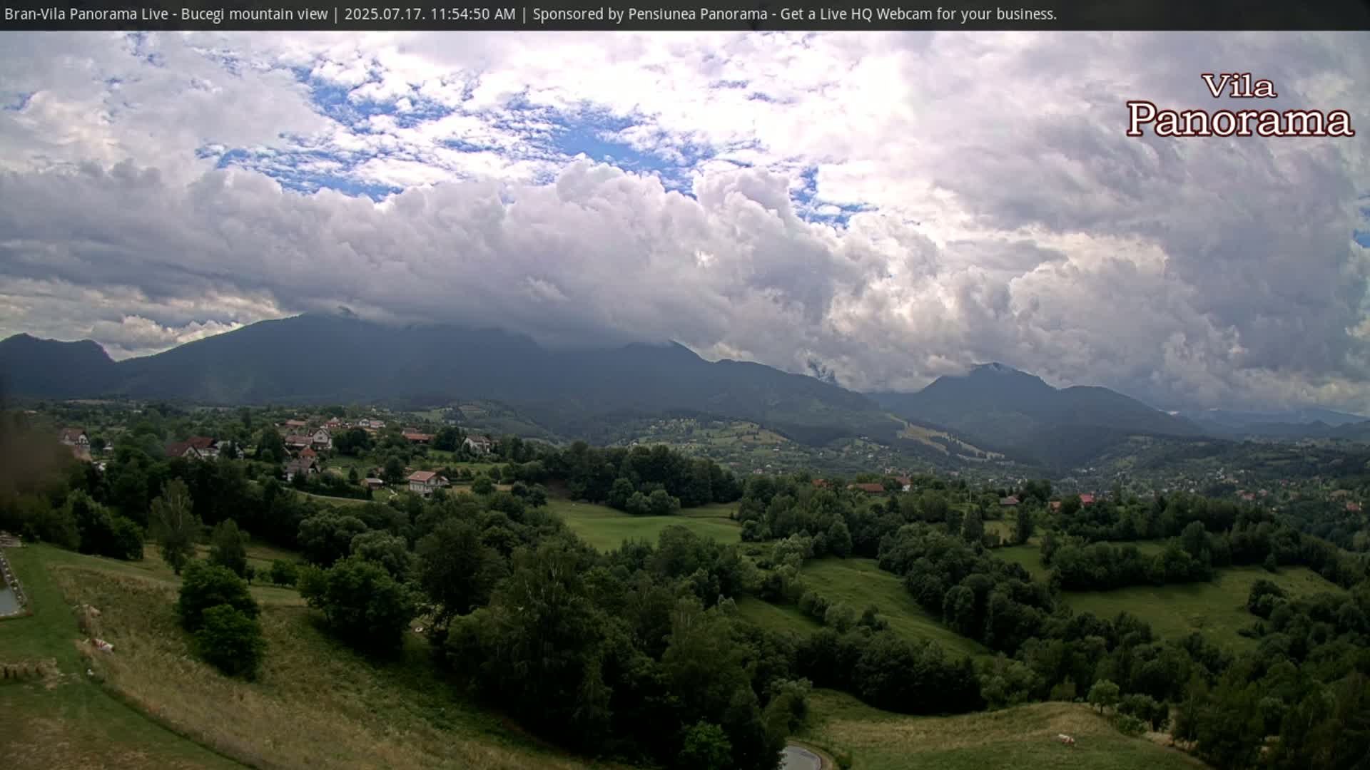 Bucegi Mountain View from Bran Live Cam - Bran,  Braşov, Romania