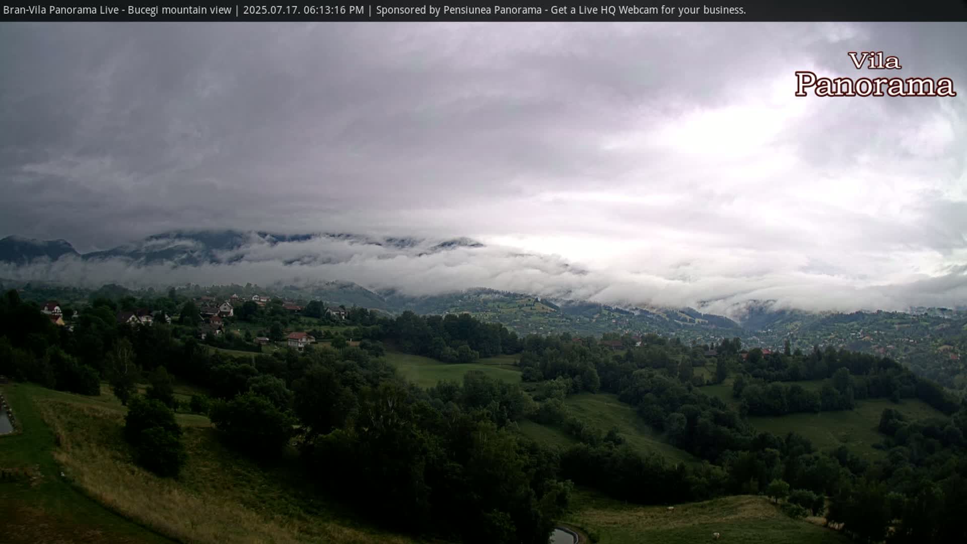 Bucegi Mountain View from Bran Live Cam - Bran,  Braşov, Romania